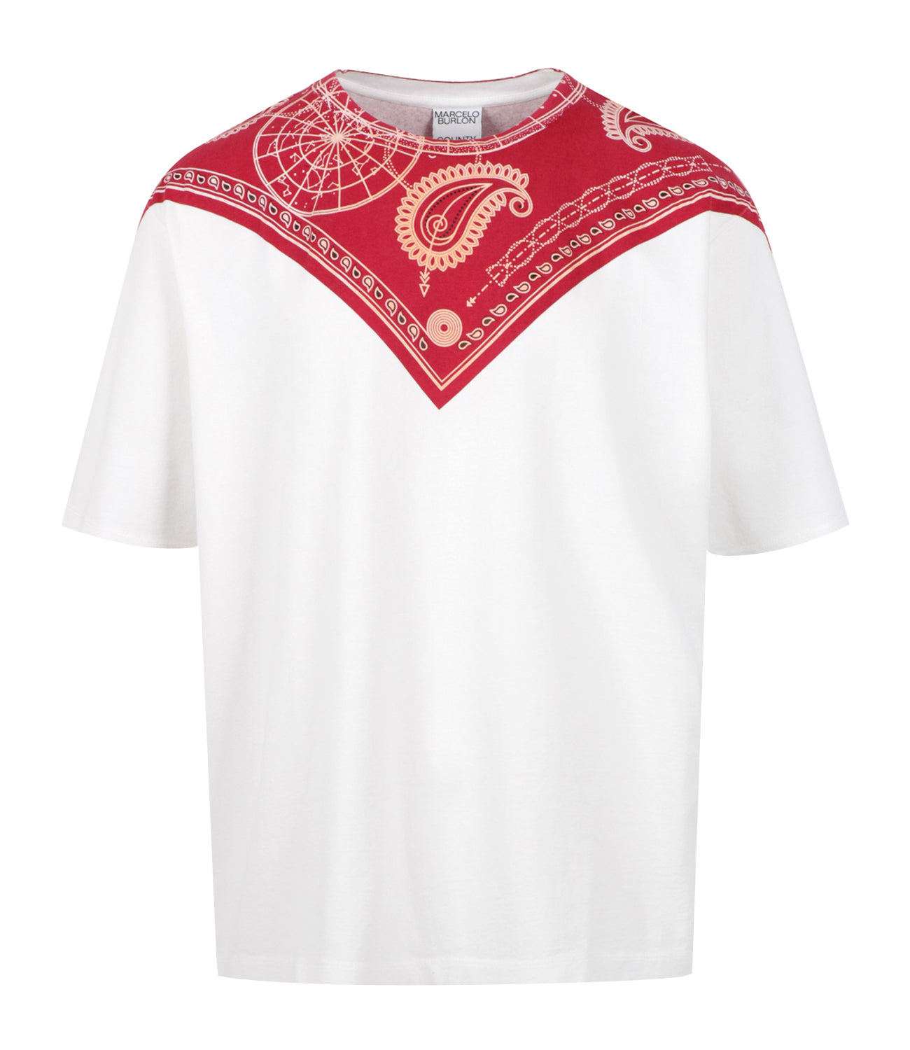 Marcelo Burlon | White and Red T-Shirt
