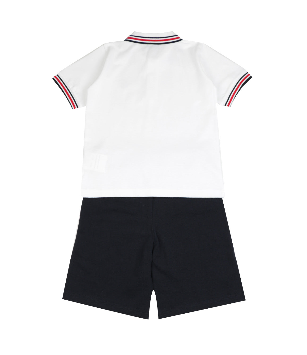 Moncler Junior | Set Polo and Bermuda White and Blue