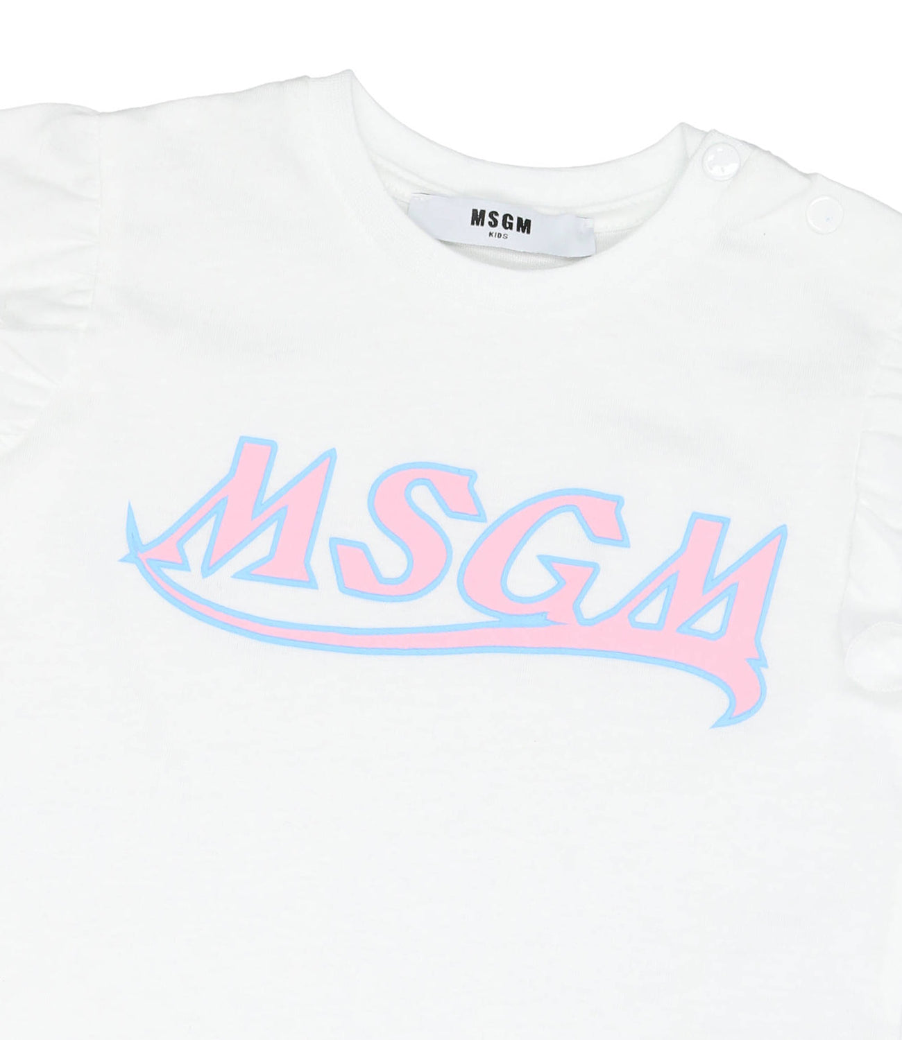 MSGM Kids | Set T-Shirt e Gonna Bianco e Rosa