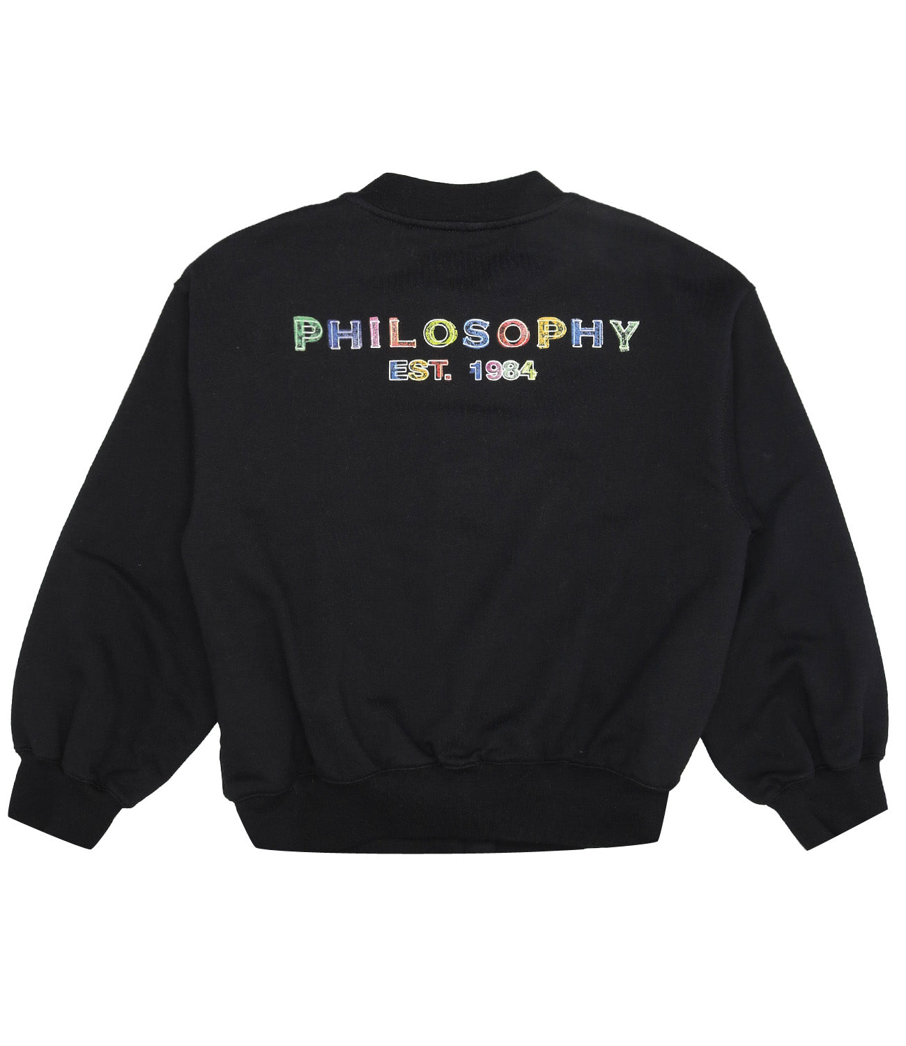 Philosophy di Lorenzo Serafini Kids | Black and multicolor sweatshirt