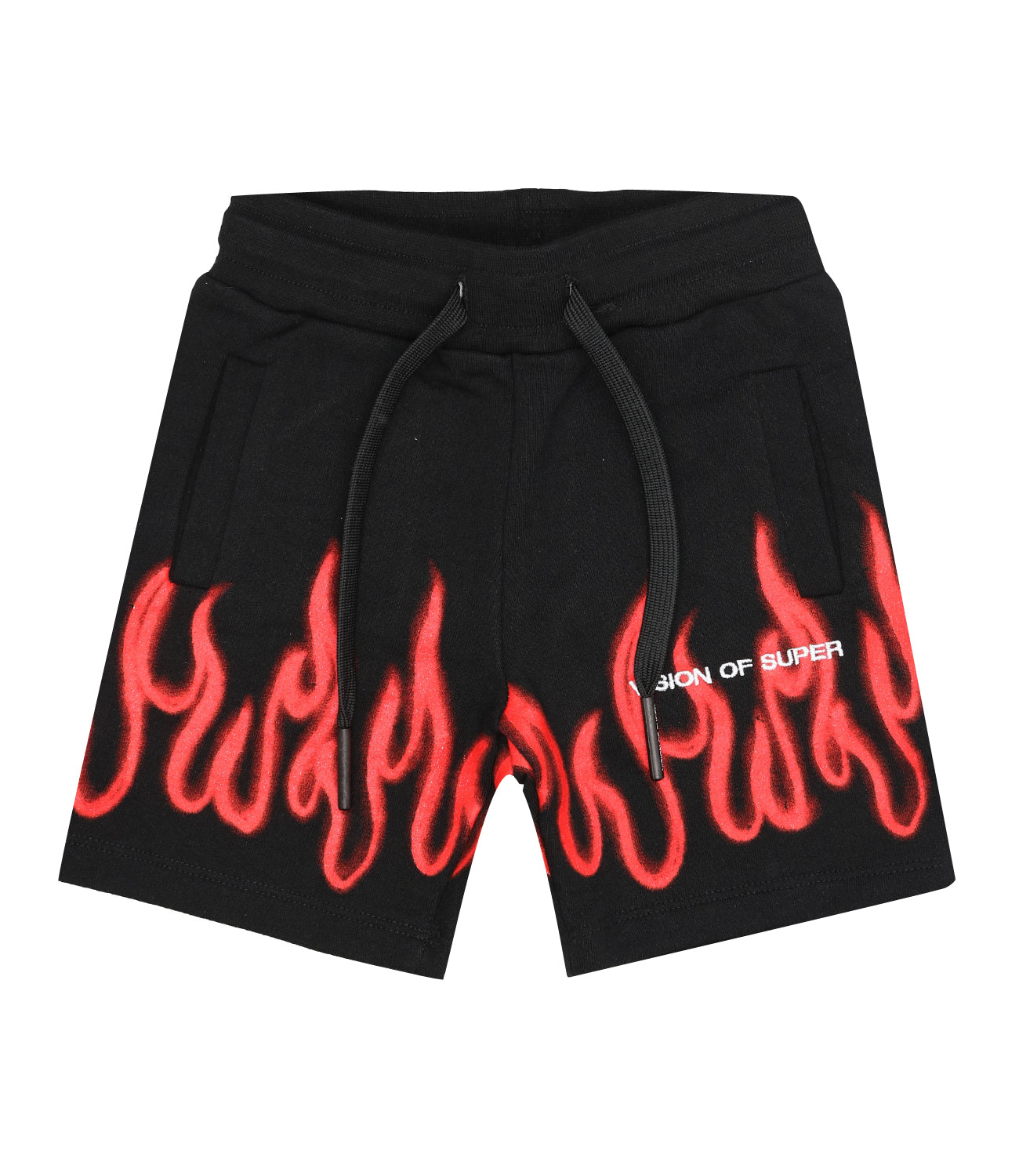 Vision of Super Kids | Spray Flames Sport Pant Black and Red