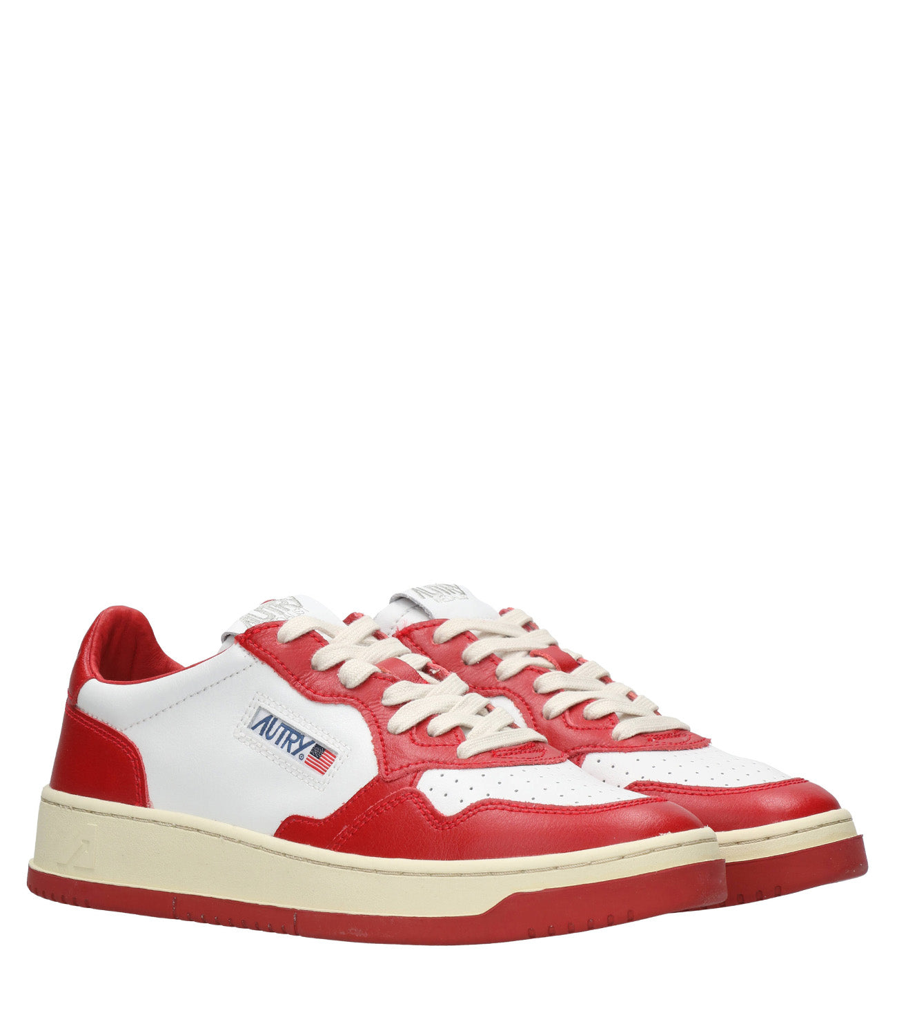 Autry | Sneakers Medalist Low Bianco e Rosso