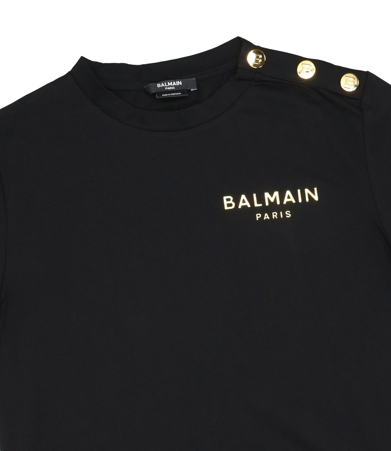 Balmain Kids | Black and Gold T-Shirt