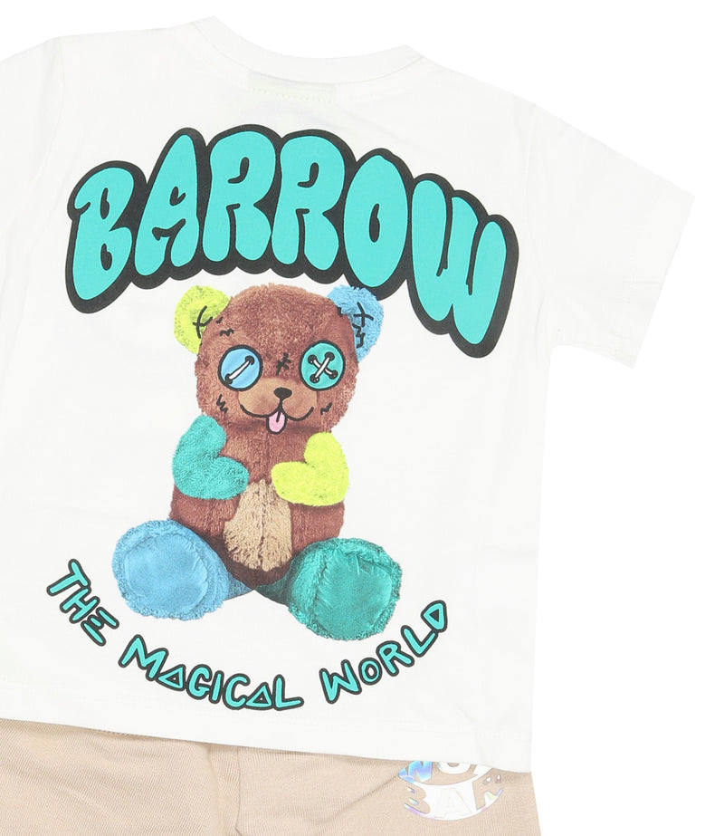 Barrow Kids | Set T-Shirt+Bermuda Bianco E Beige