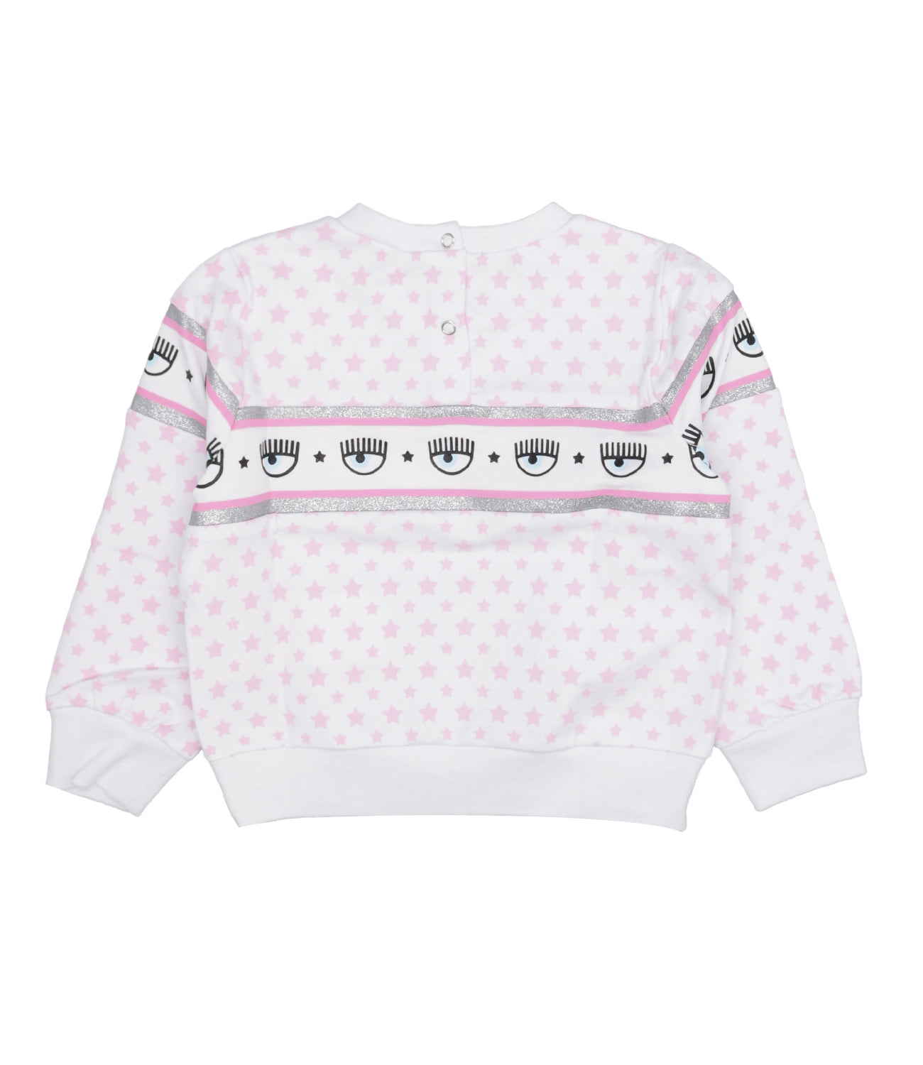 Chiara Ferragni Kids | White and Pink Sweatshirt