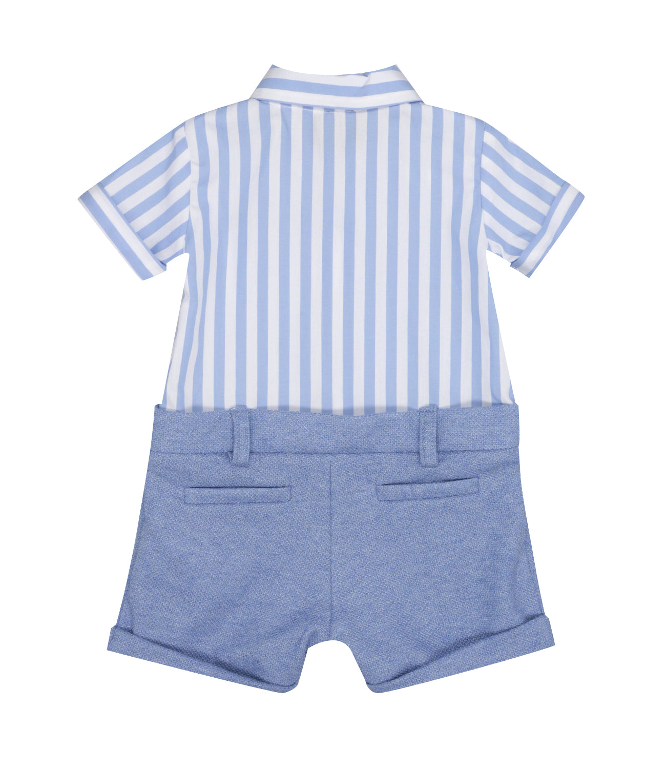 Fay Junior | Dungarees White and Light Blue