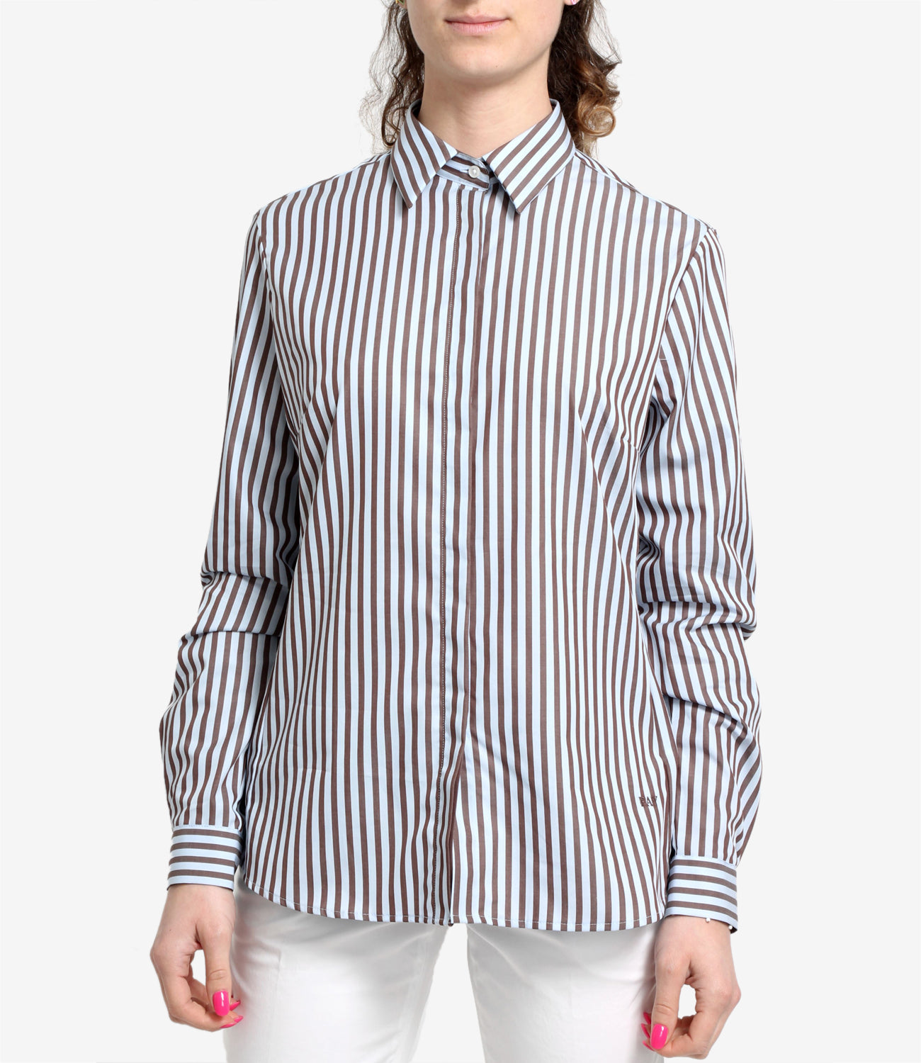 Fay | Brown and Light Blue Shirt