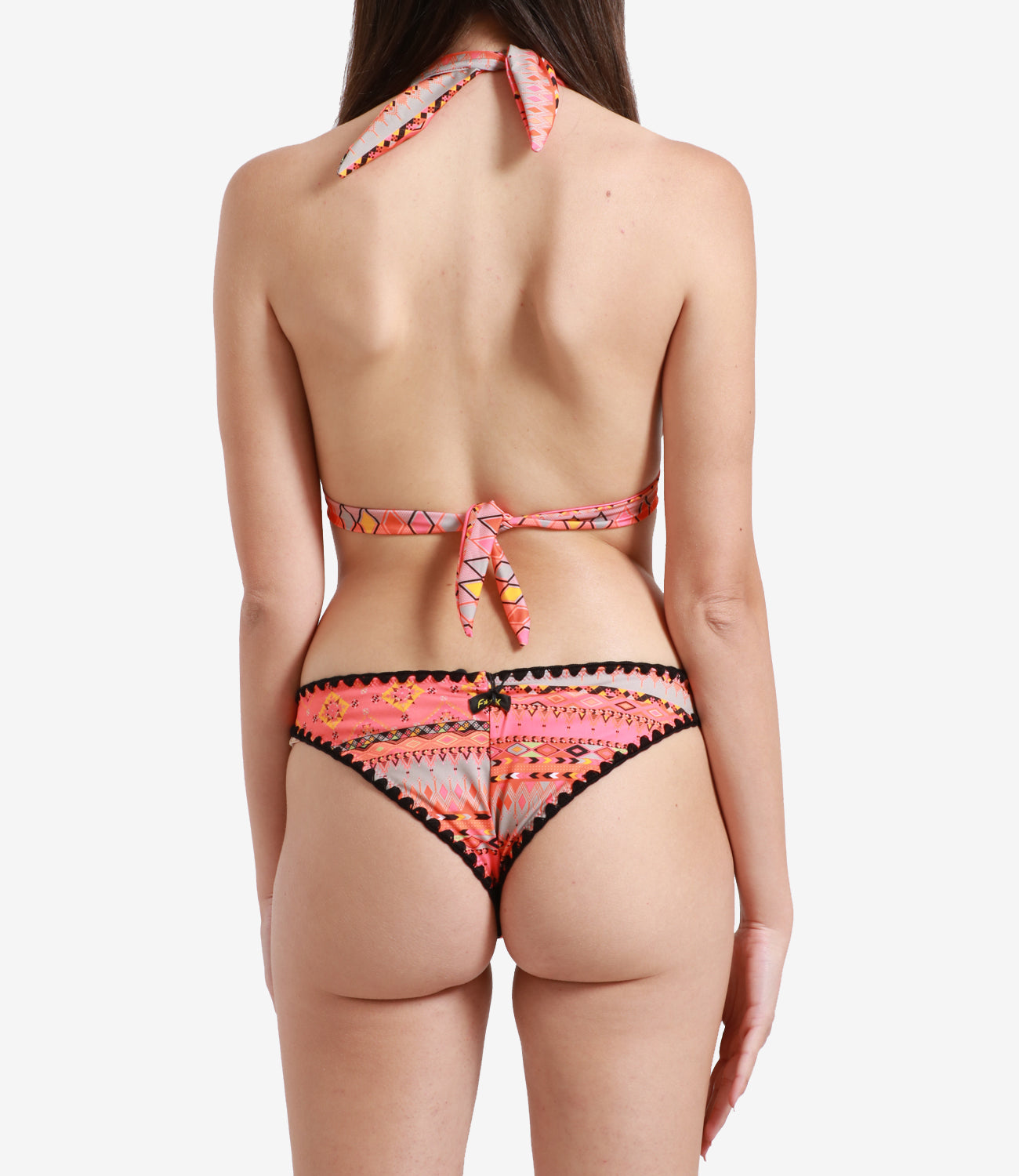 F**K Project | Bikini Swimsuit Triangle High Fixed Bottom Coral