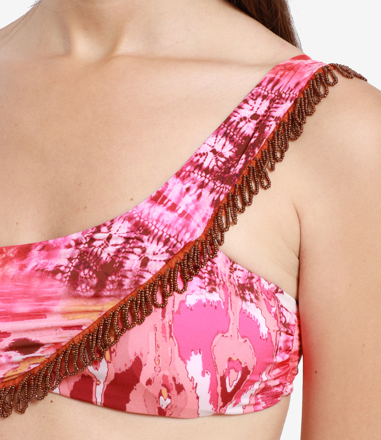 F**K Project | Costume Bikini Fascia monospalla Arancio e Bordeaux