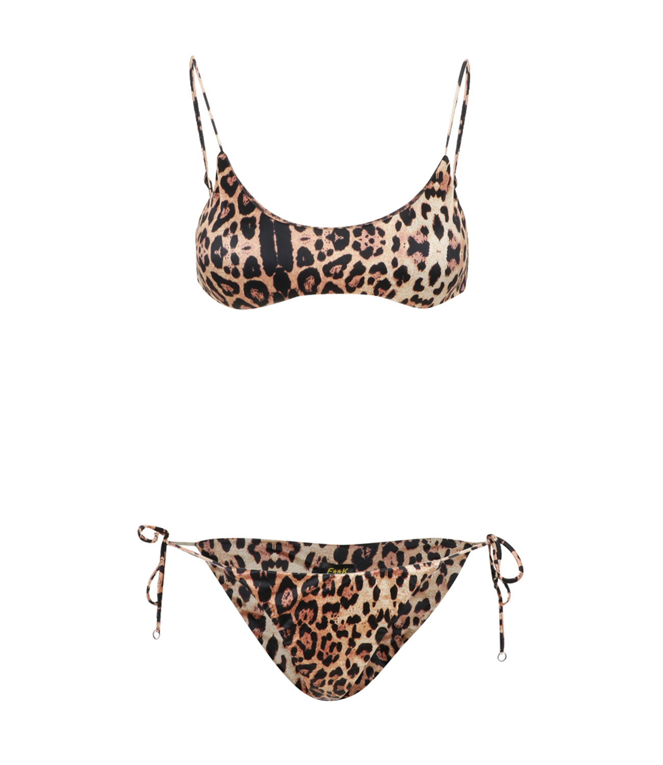F**K Project | Bikini Top Swimsuit, Adjustable Bottom Leopard