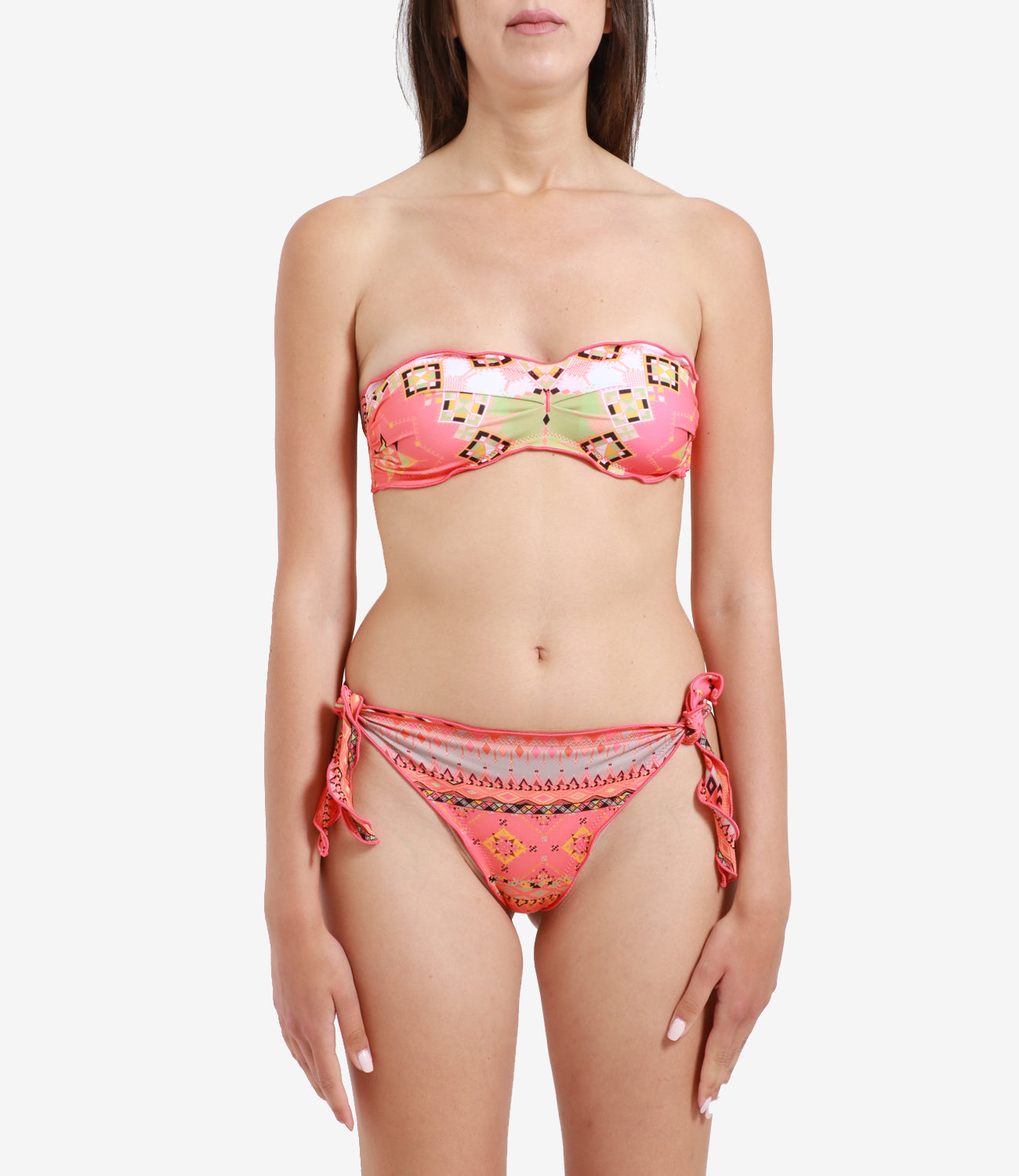 F**K Project | Bandeau Bikini Swimsuit Coral