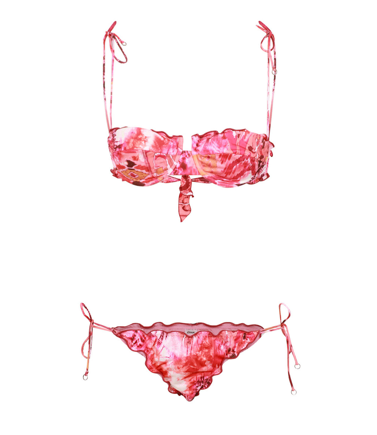 F**K Project | Costume Bikini Steccato Arancio e Bordeaux