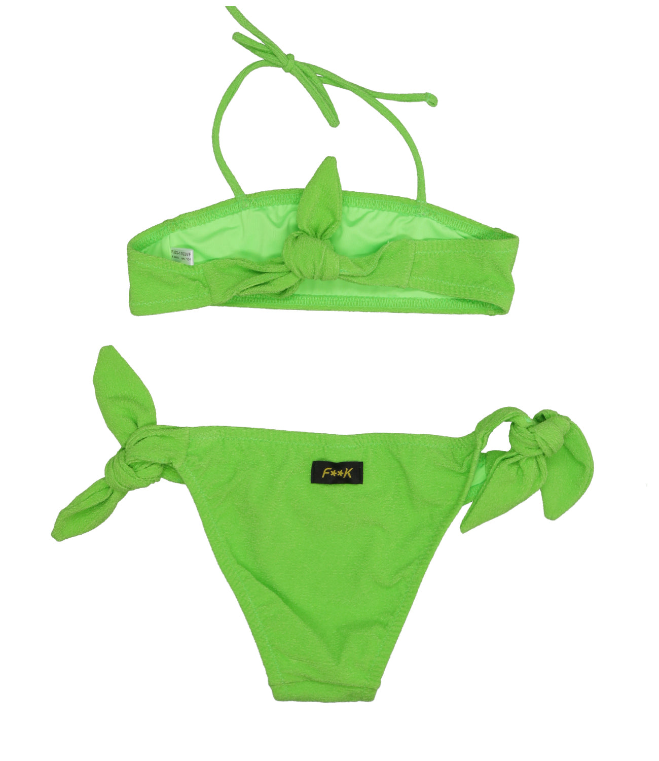 F**K Project Kids | Bandeau Bikini Swimsuit Green