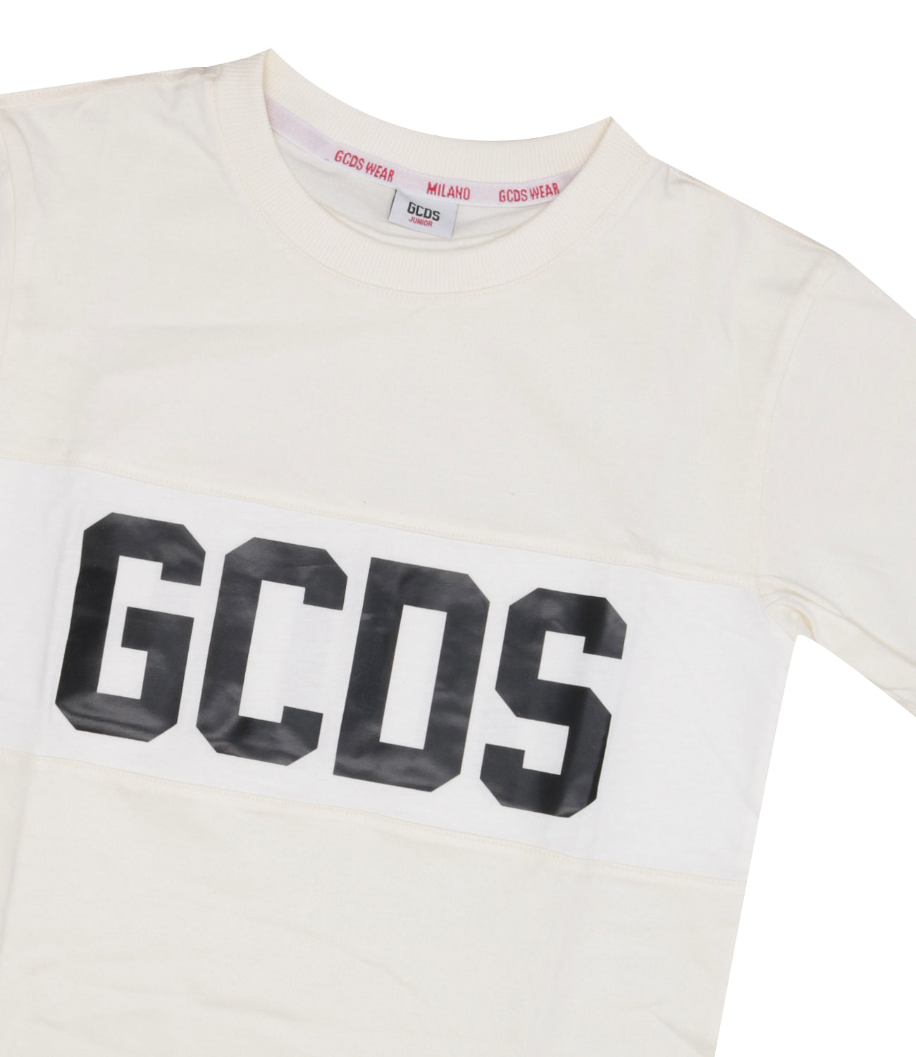GCDS Junior | Cream and Black T.shirt