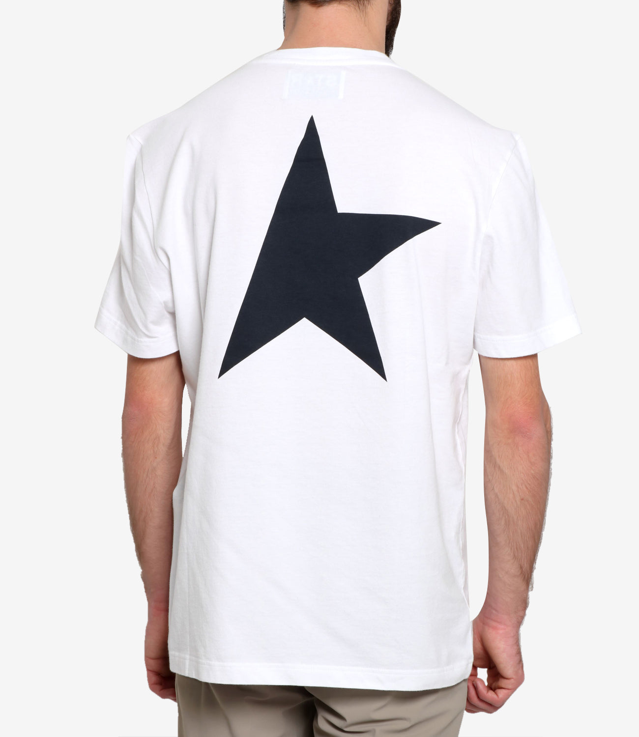 Golden Goose | T-Shirt Star/ M'S Regular Bianco e Blu Scuro
