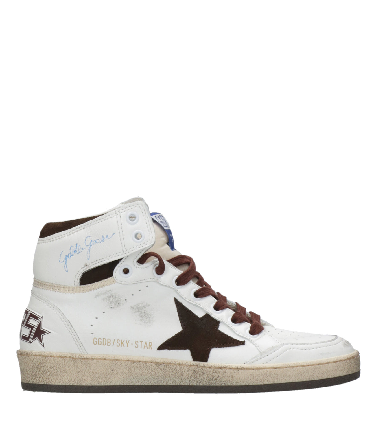 Golden Goose | Sky Star High Sneakers White, Beige and Brown