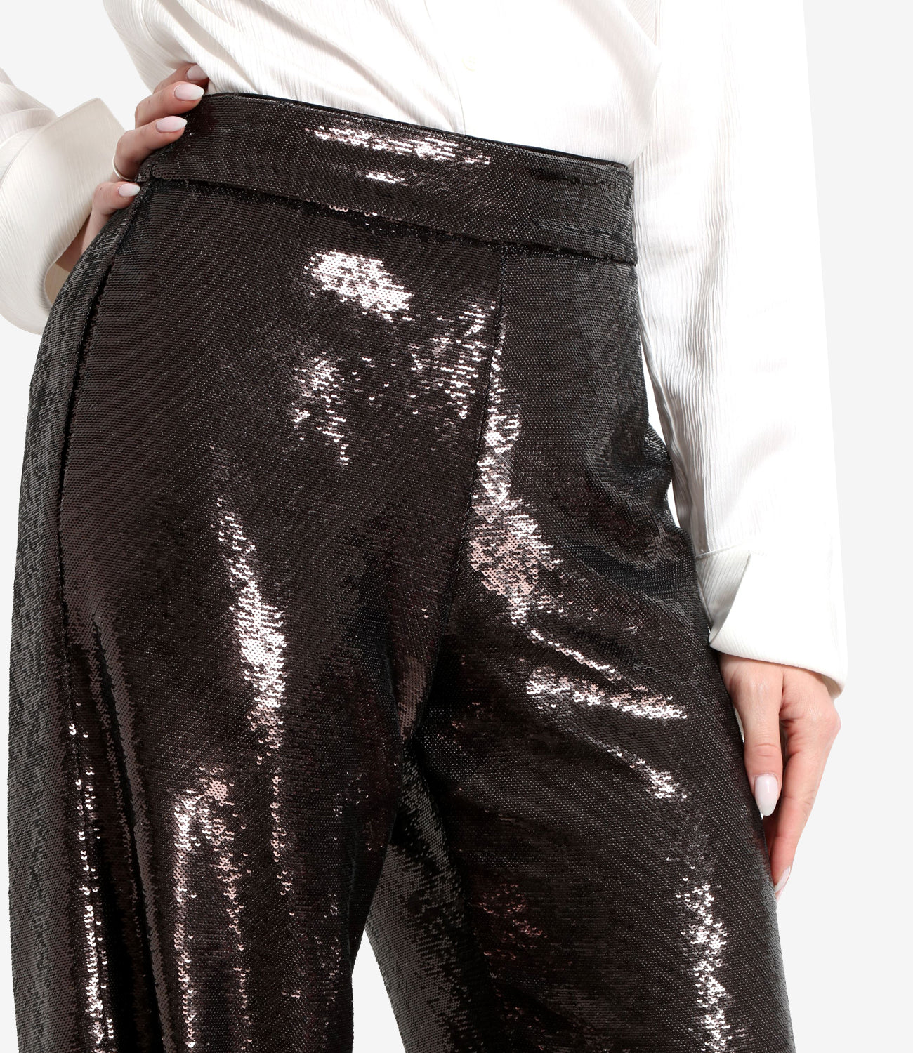Golden Goose | Pantalone Jorney W'S Flare Allover Sequins Ferro