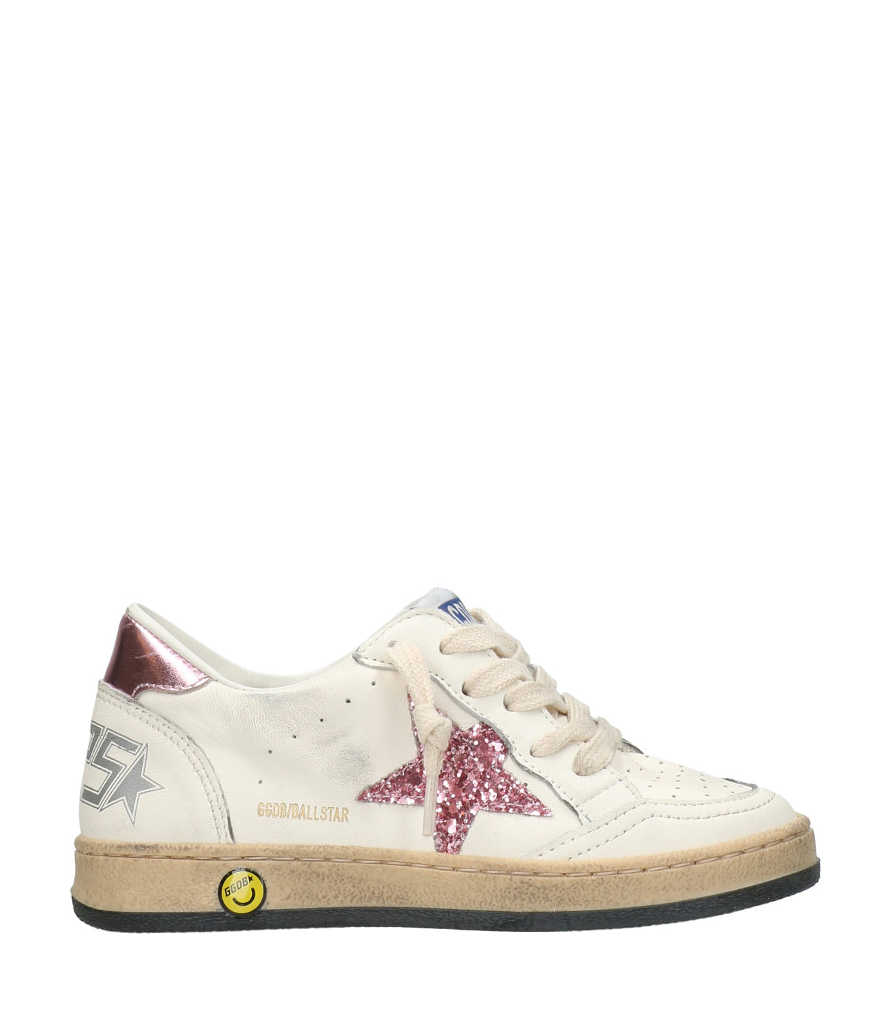 Golden Goose Kids | Ballstar Sneakers White and Pink