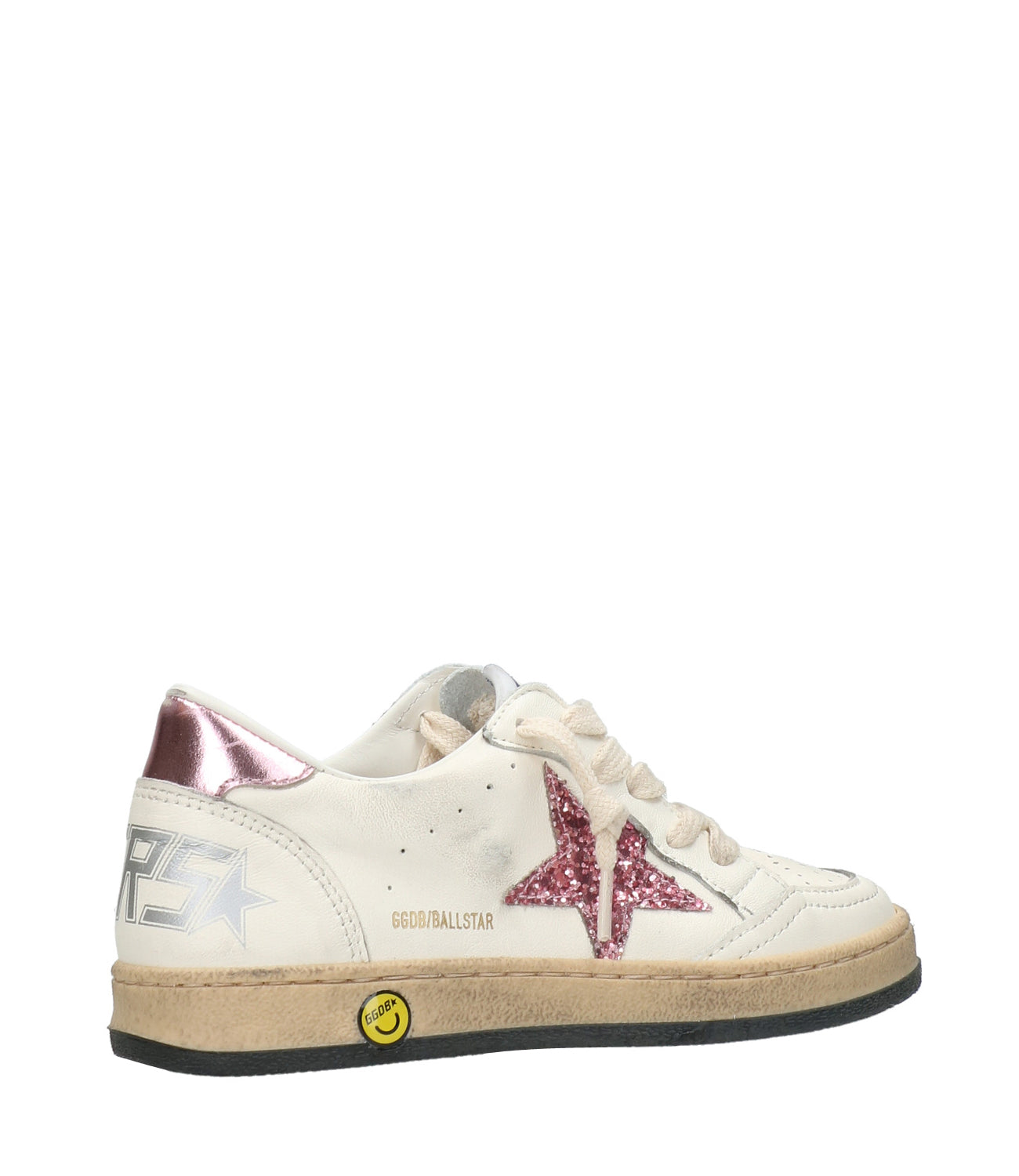 Golden Goose Kids | Ballstar Sneakers White and Pink