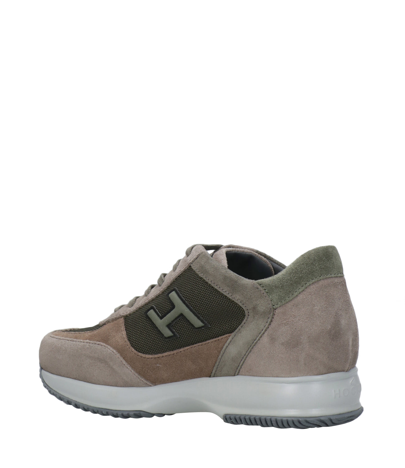 Hogan | Sneakers Interactive H Flock Brown and Green