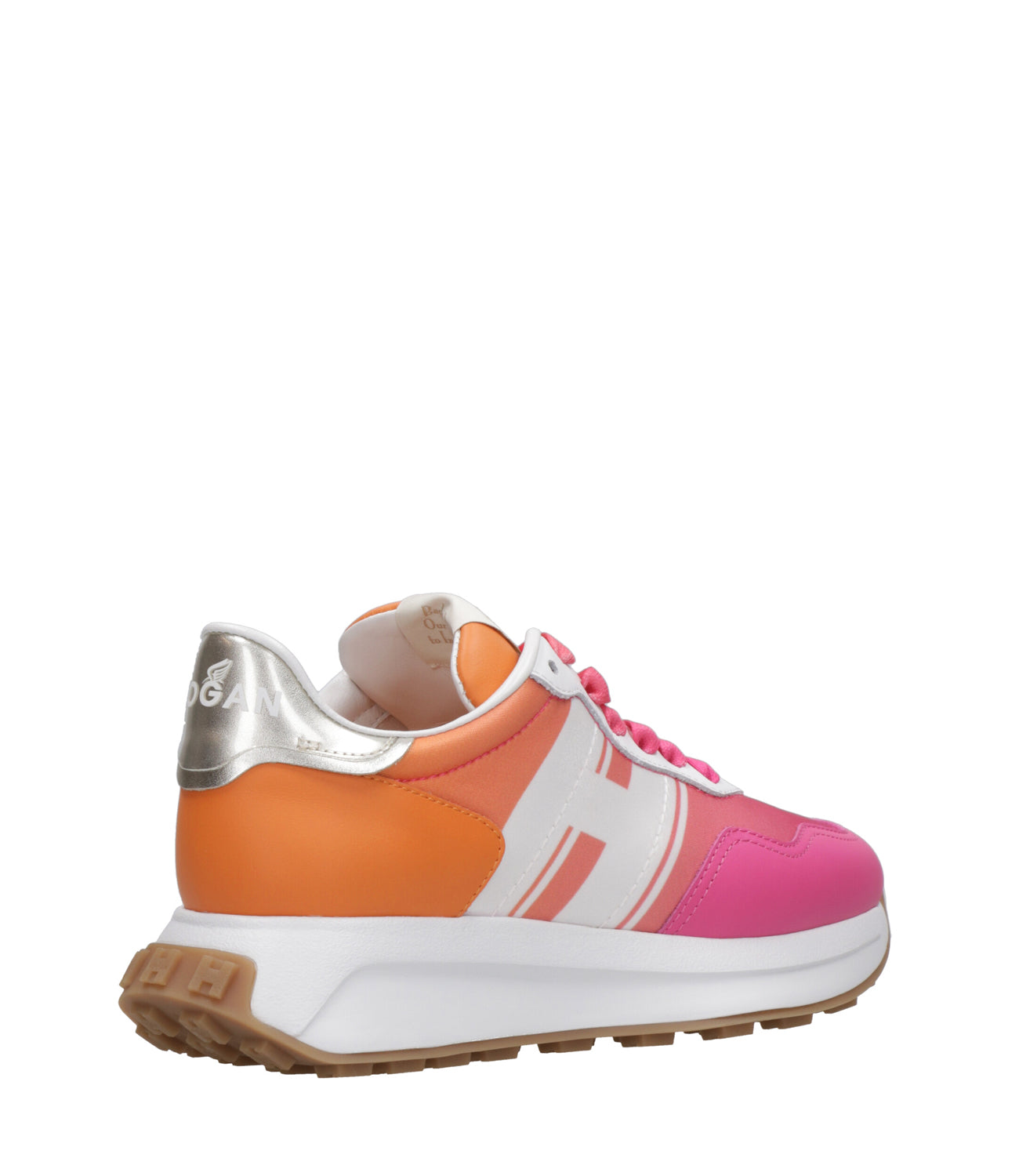 Hogan | White and Pink and Orange Sneakers