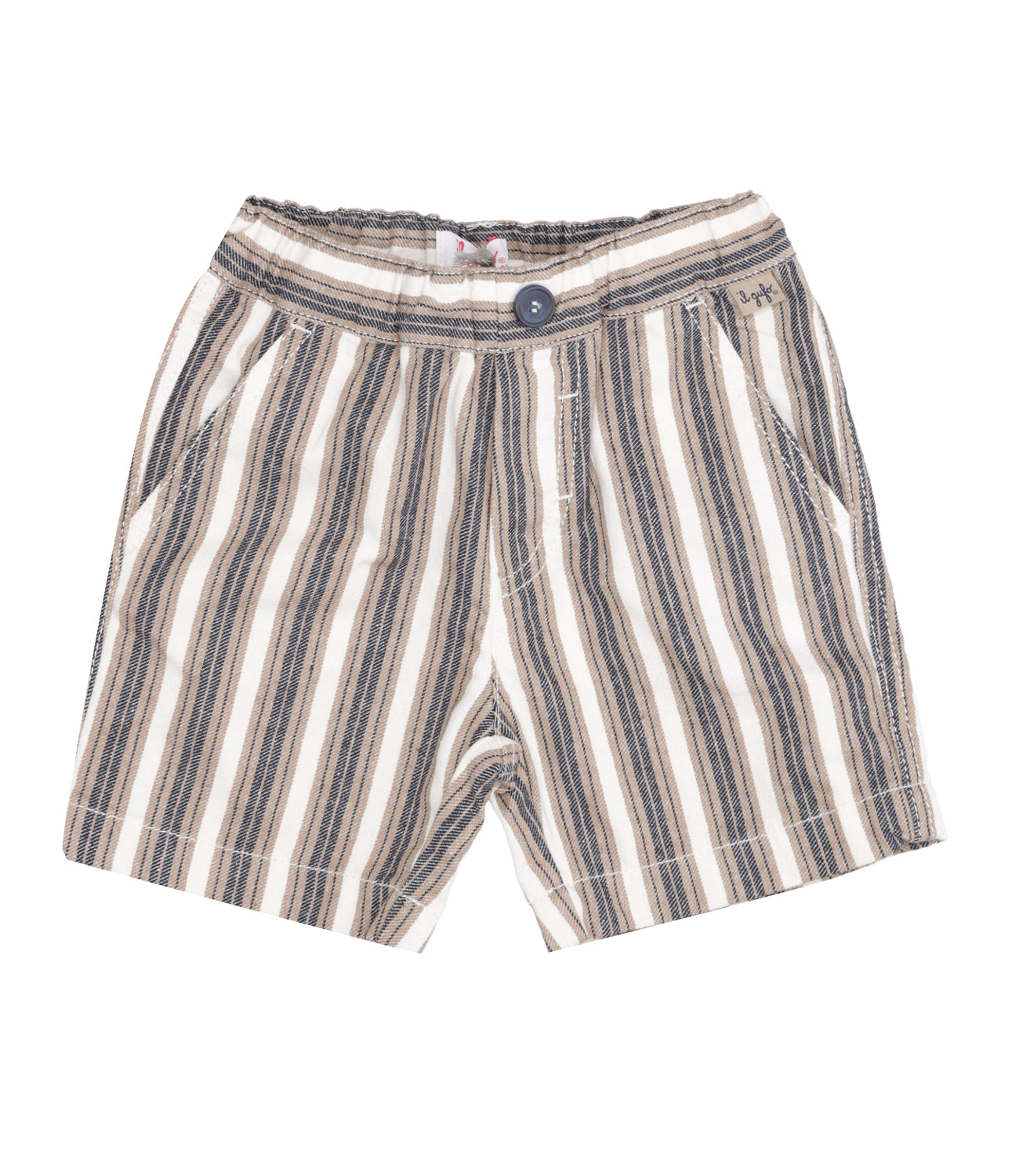 The Owl | Blue and Beige Bermuda Shorts