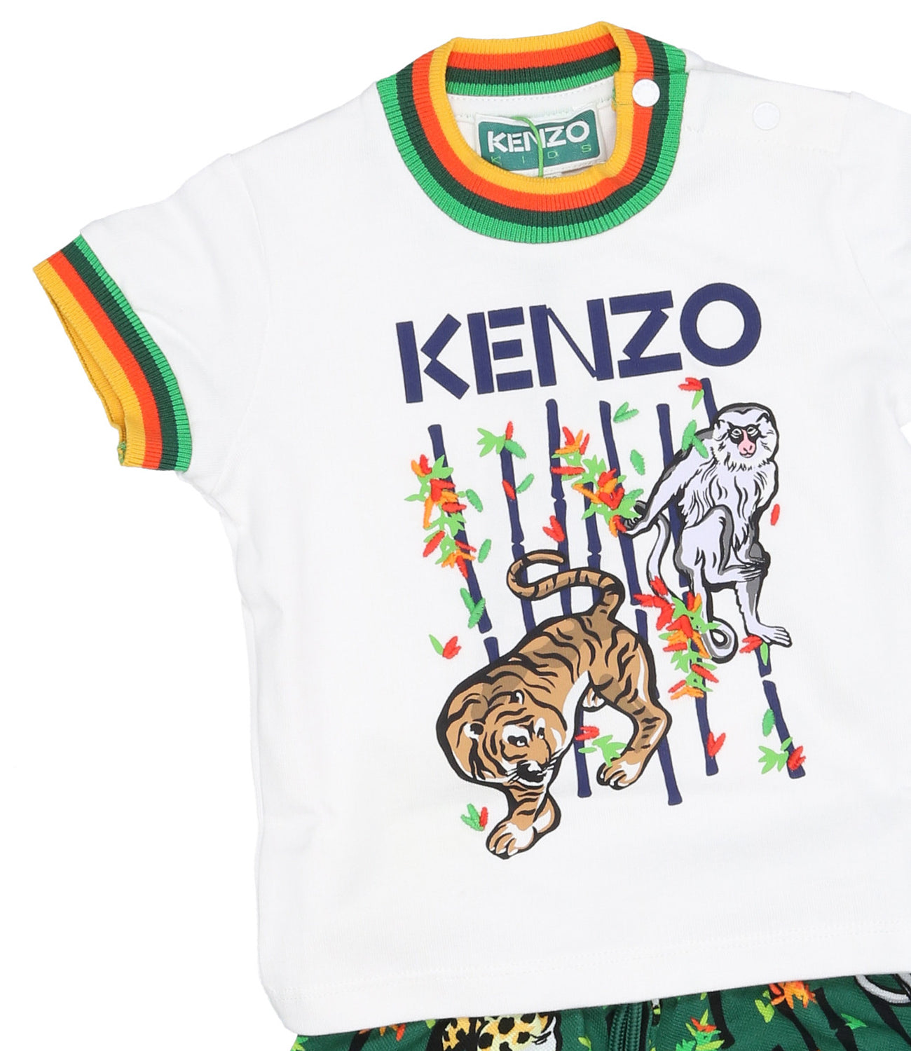 Kenzo Kids | Set T-Shirt e Bermuda Verde Scuro