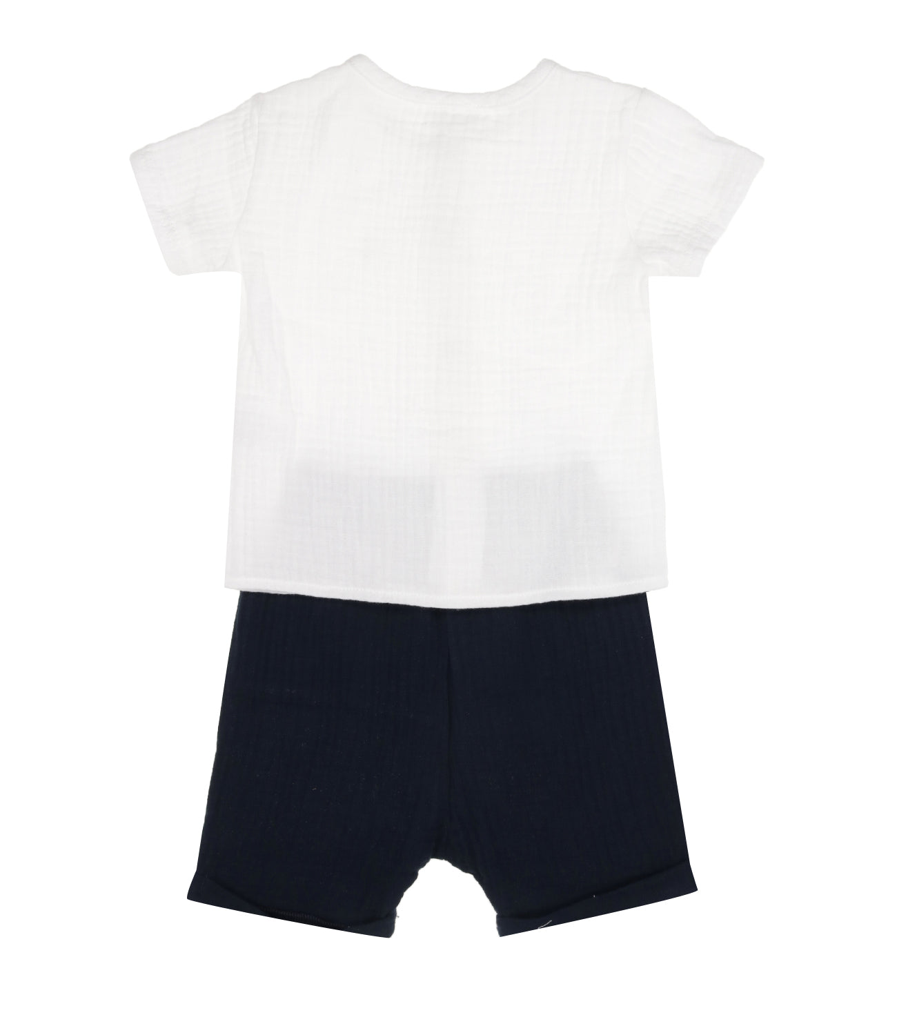 Lalalù | Blue and White T-Shirt+Bermuda Shorts Set