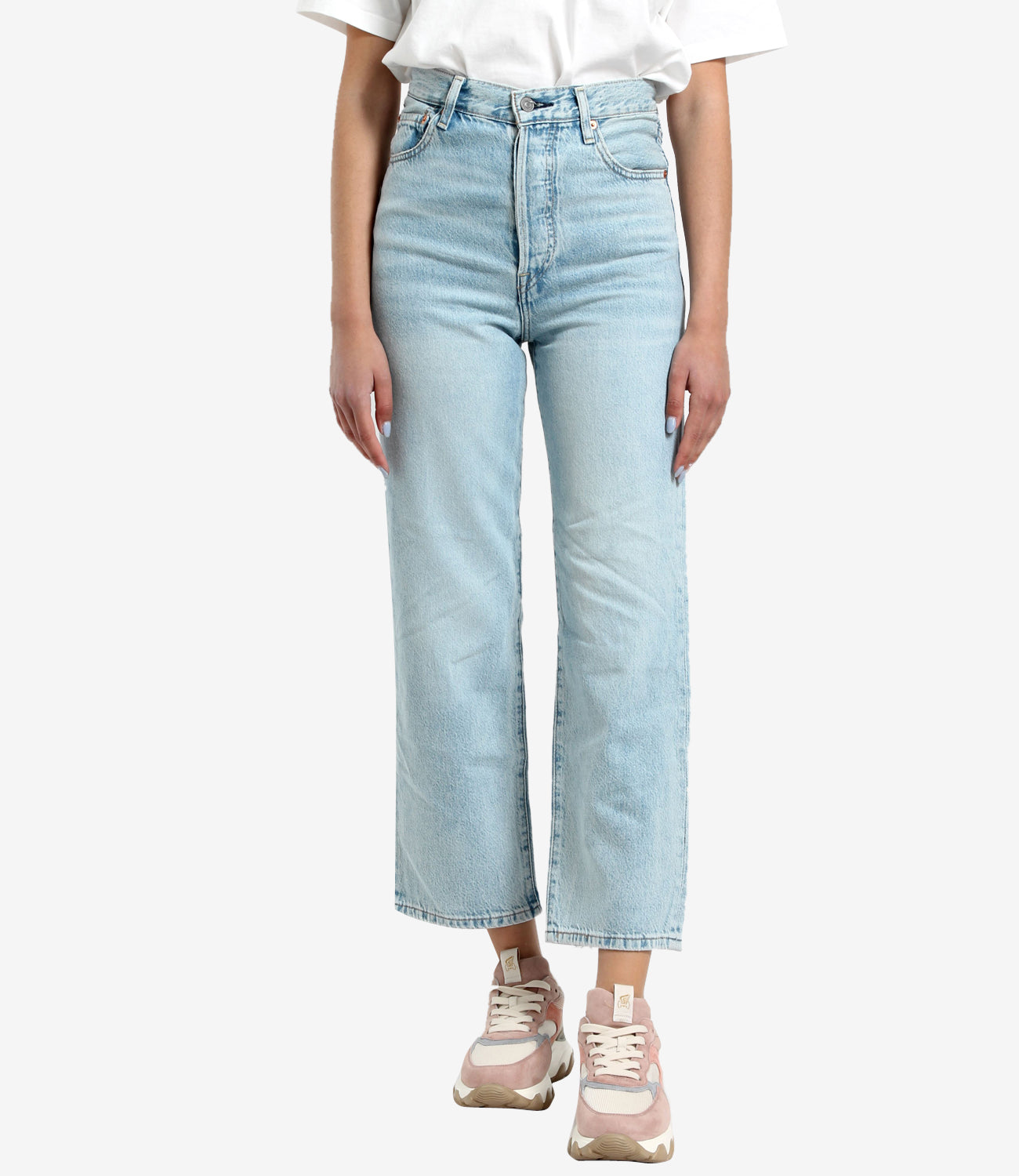 Levis | Jeans Ribcage Straight Ankle Cloud Over Blu chiaro