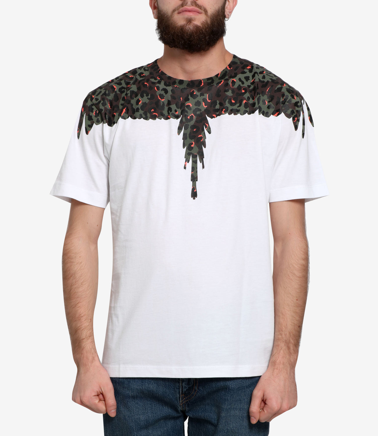 Marcelo Burlon | T-Shirt Animalier Wings White and Brown