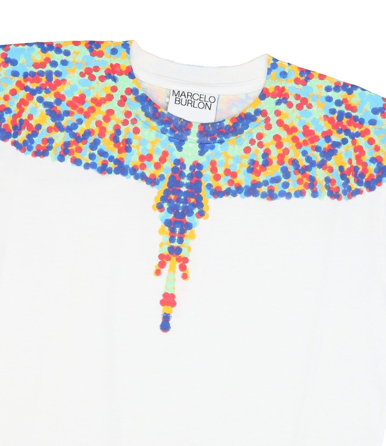 Marcelo Burlon Kids | T-Shirt Pointilism Wings White and Pink