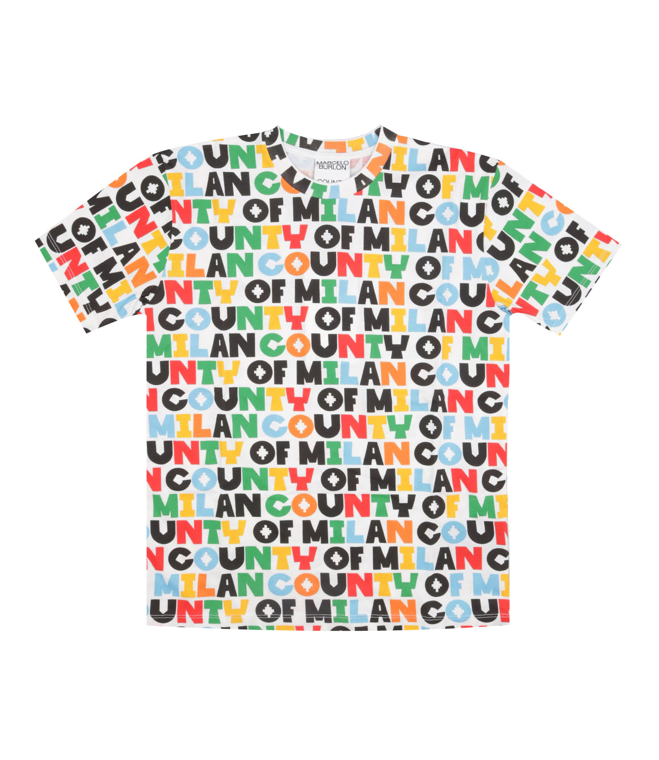 Marcelo Burlon Kids | T-Shirt Aop Com White and Multicolor