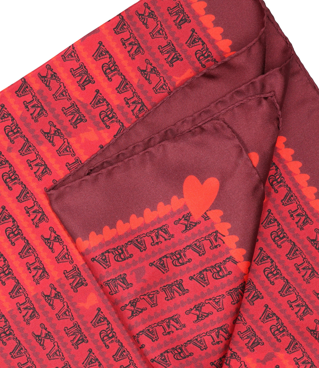 Max Mara | Bordeaux and Red Scarf