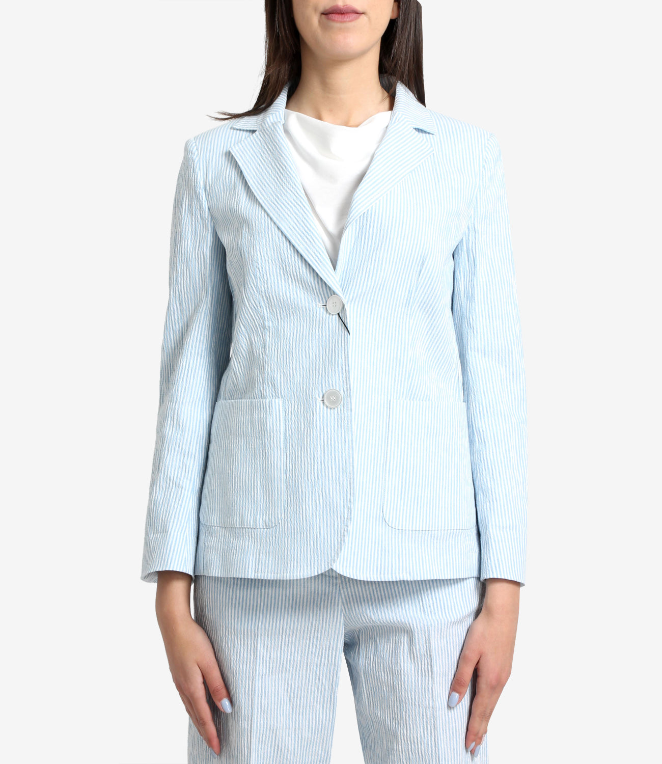 Max Mara Weekend | Blazer Wing White and Light Blue