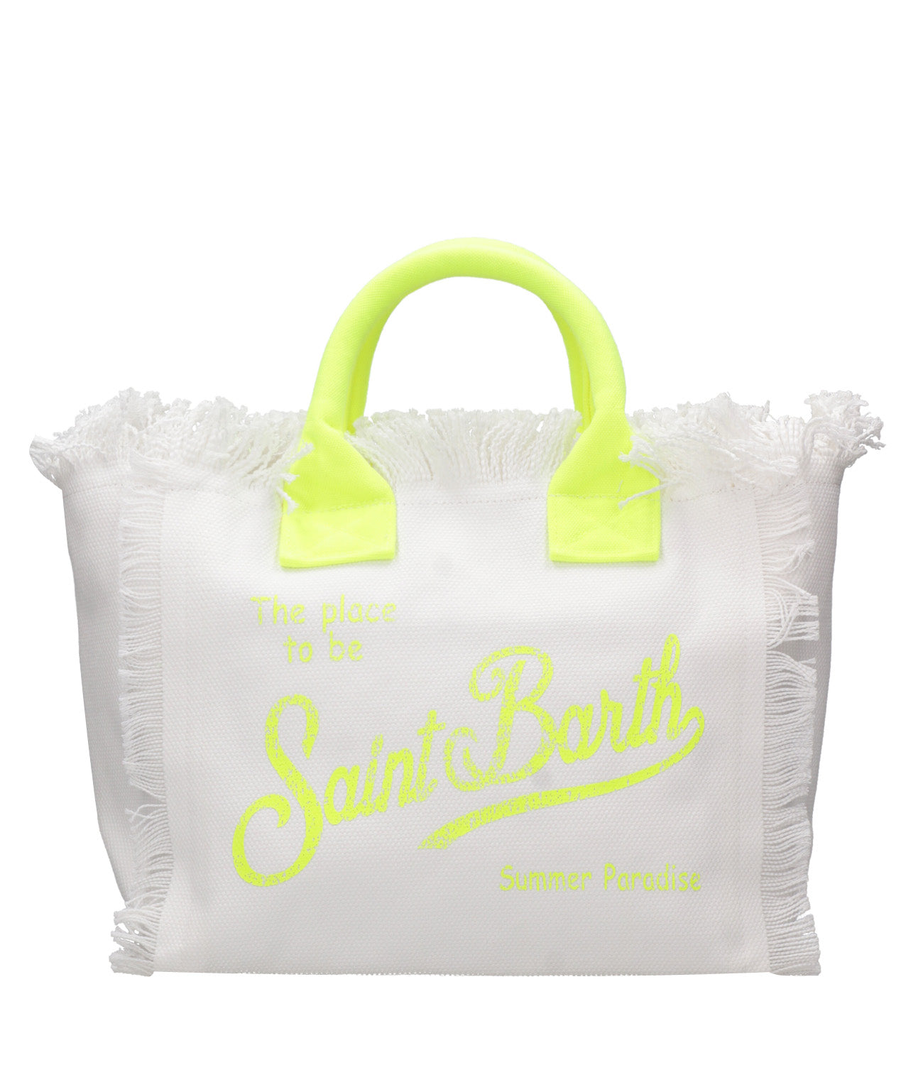 MC2 Saint Barth | Colette Bag White and Yellow Fluo