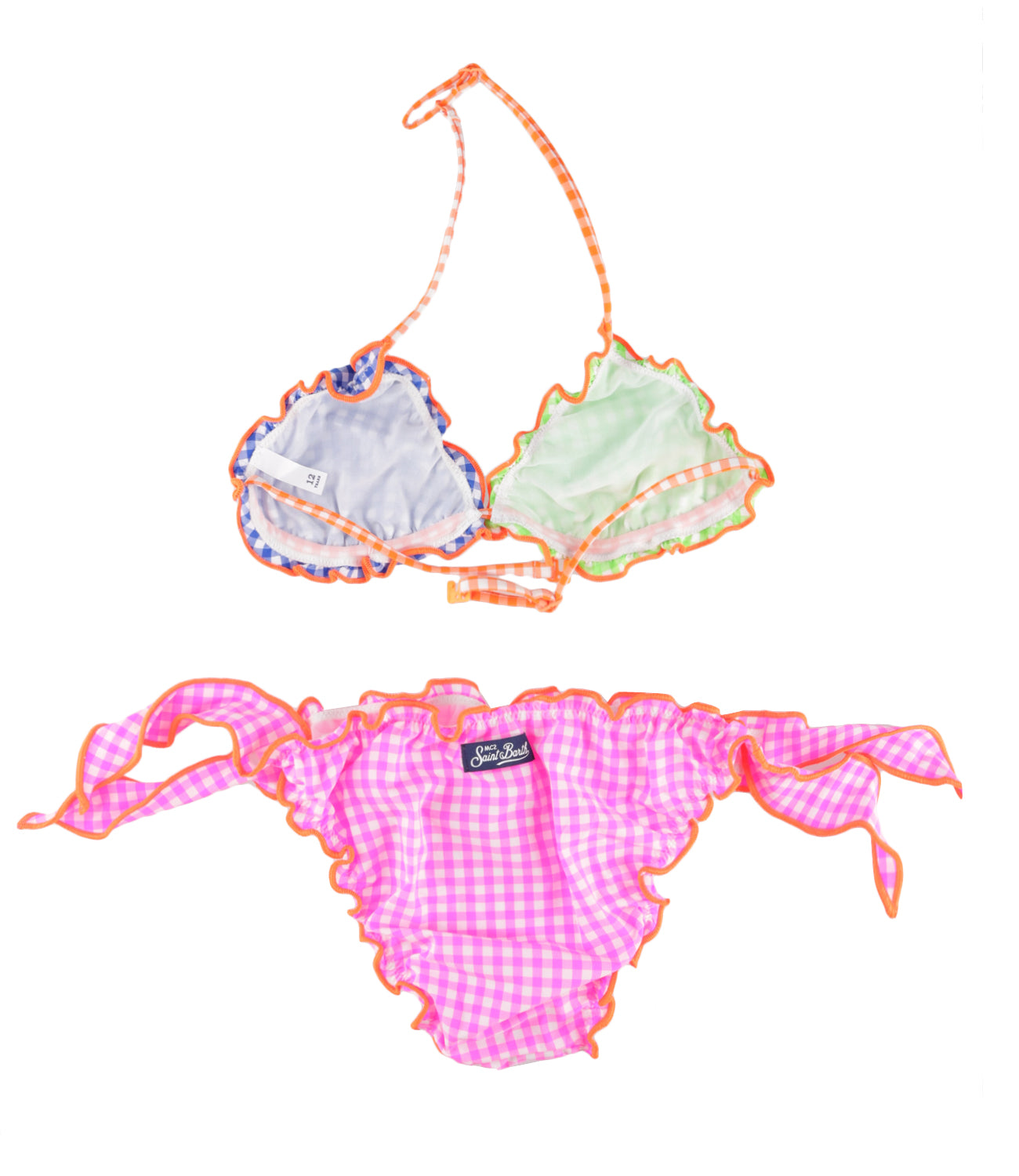 MC2 Saint Barth | Pink and Light Blue Bikini Swimsuit