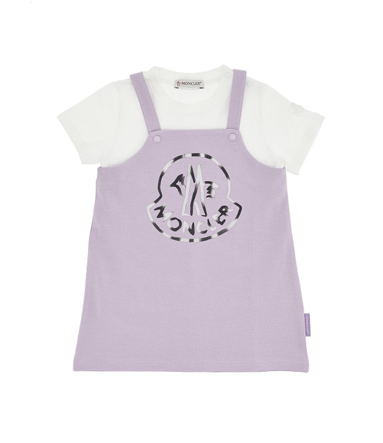 Moncler Junior | White and Lilac T-Shirt and Skirt Set