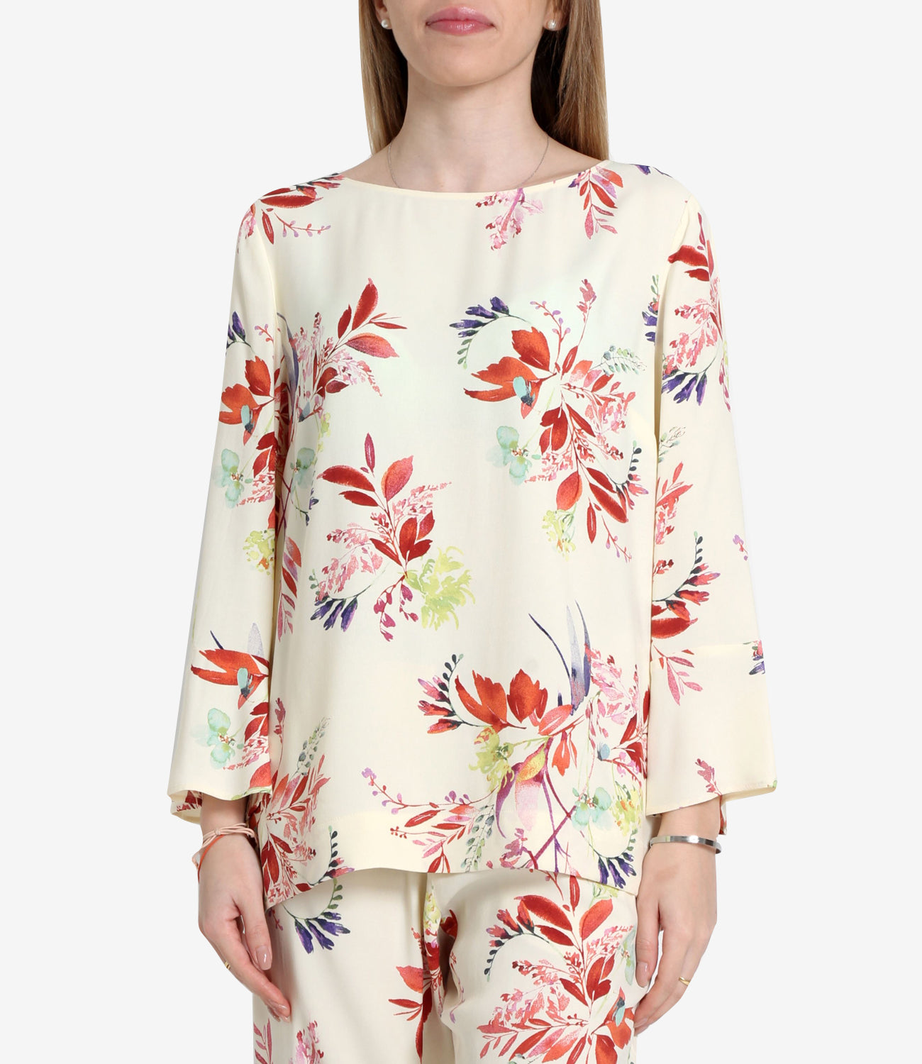 Pennyblack | Signal White and Multicolor Blouse