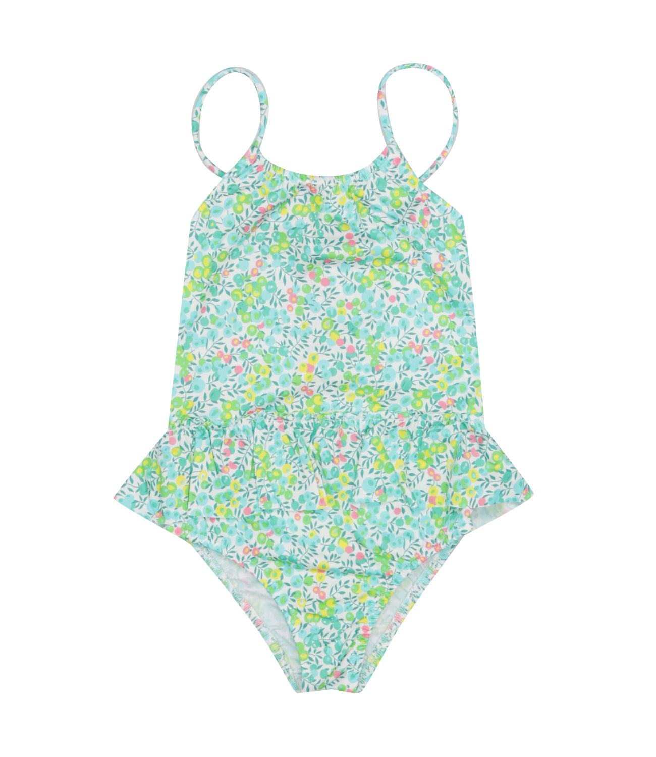 Red Fish Beachwear | White and Green One Piece Swimsuit
