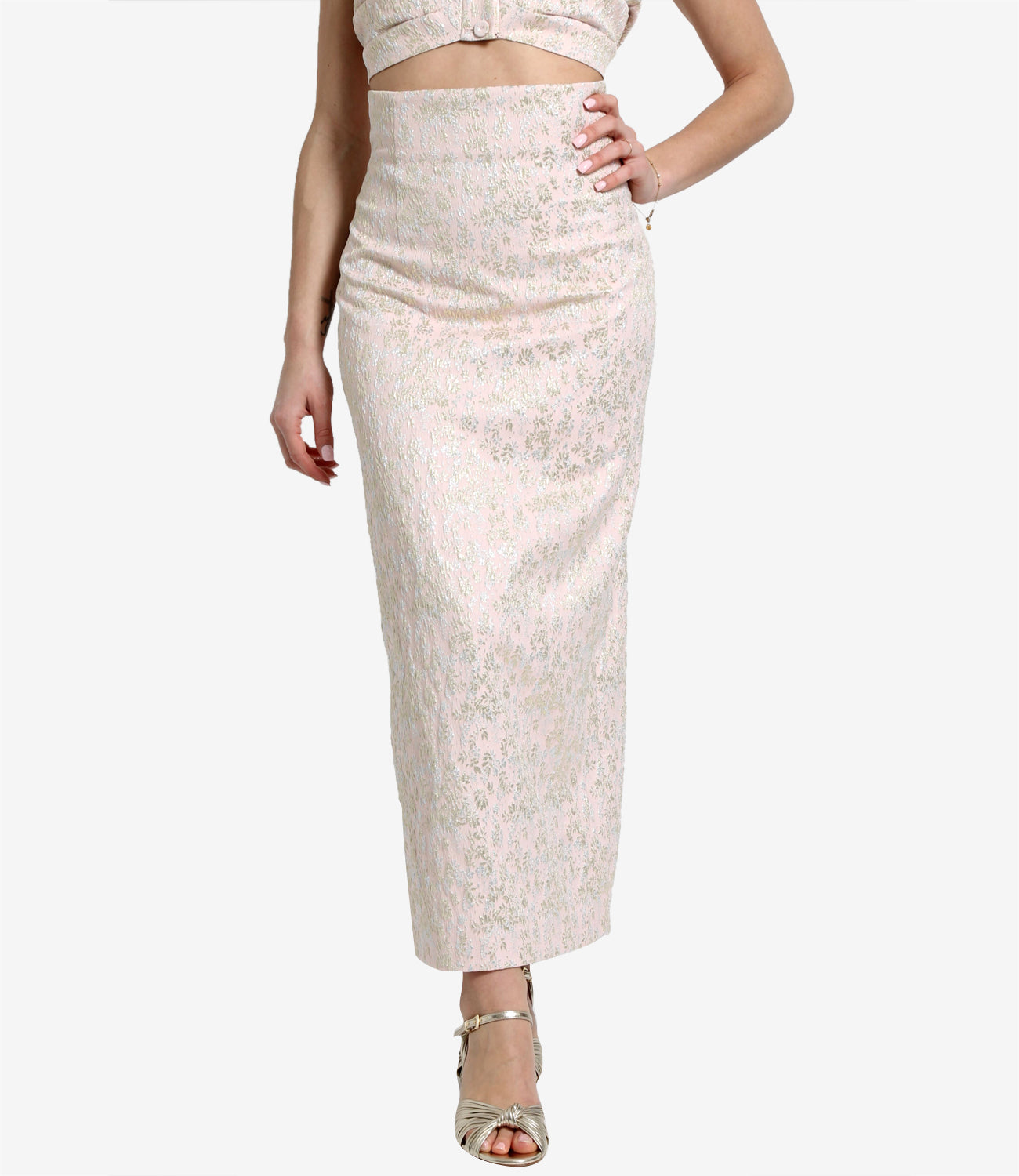 Philosophy by Lorenzo Serafini | Pink and Gold Skirt