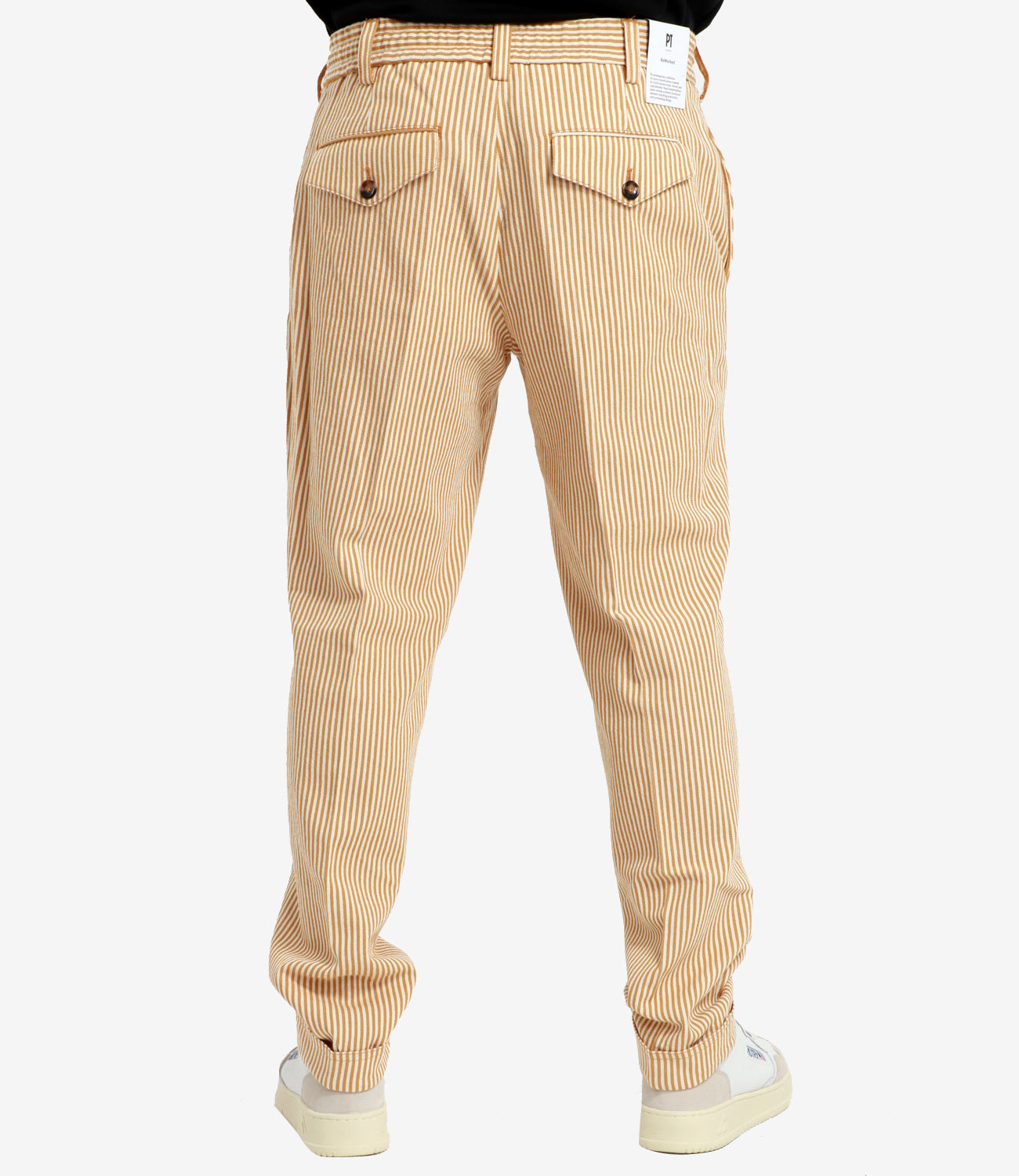 PT Torino | Cream and Camel Trousers