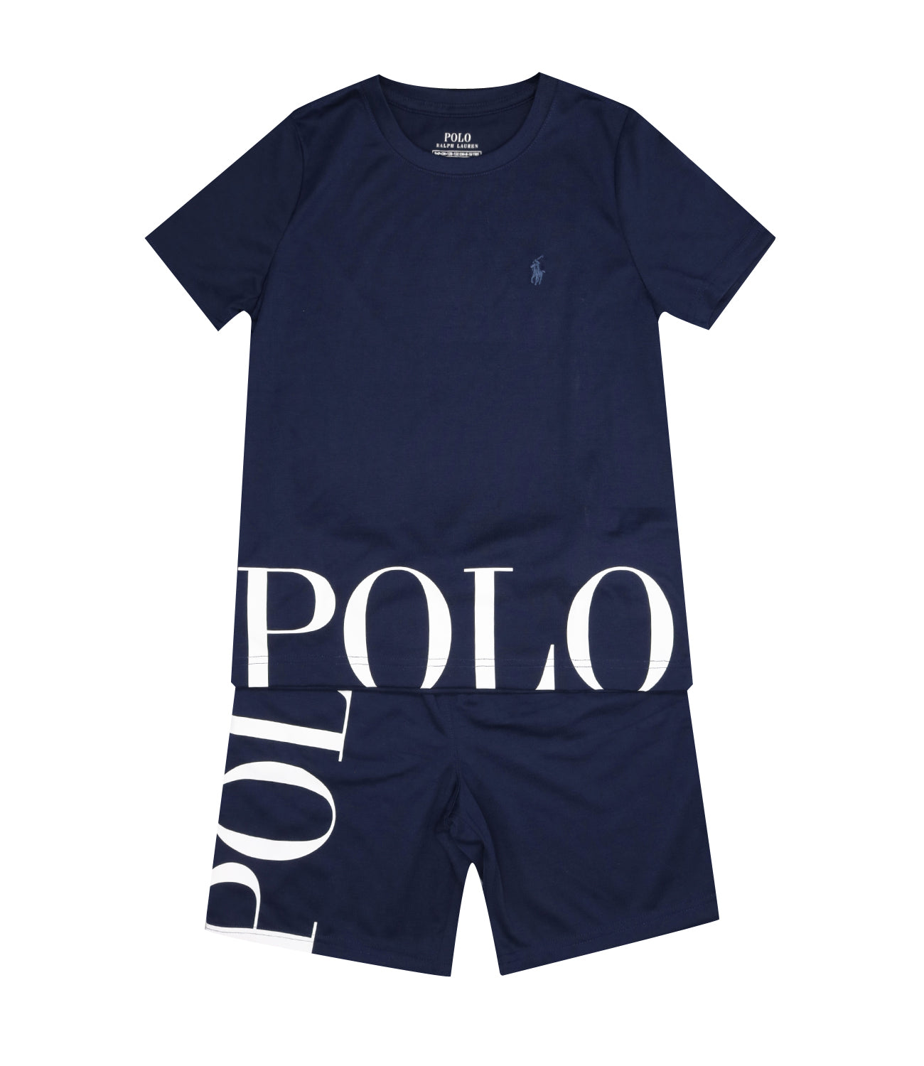 Ralph Lauren Childrenswear | Navy Blue T-Shirt and Bermuda Shorts Set
