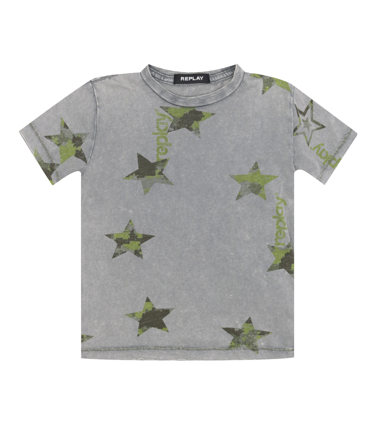Replay & Sons Junior | Grey and Green T-Shirt