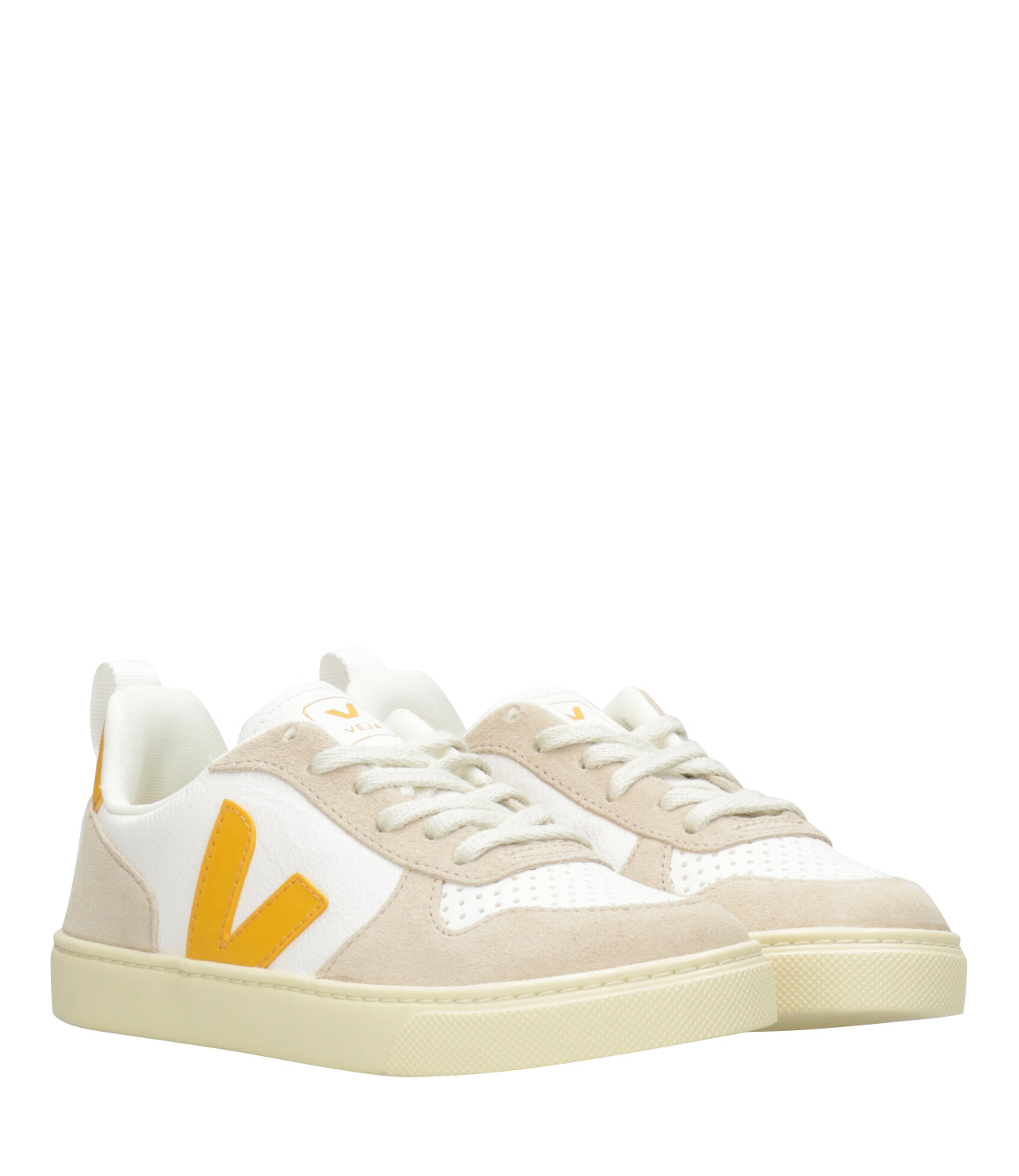 Veja Kids | White and Yellow Sneakers