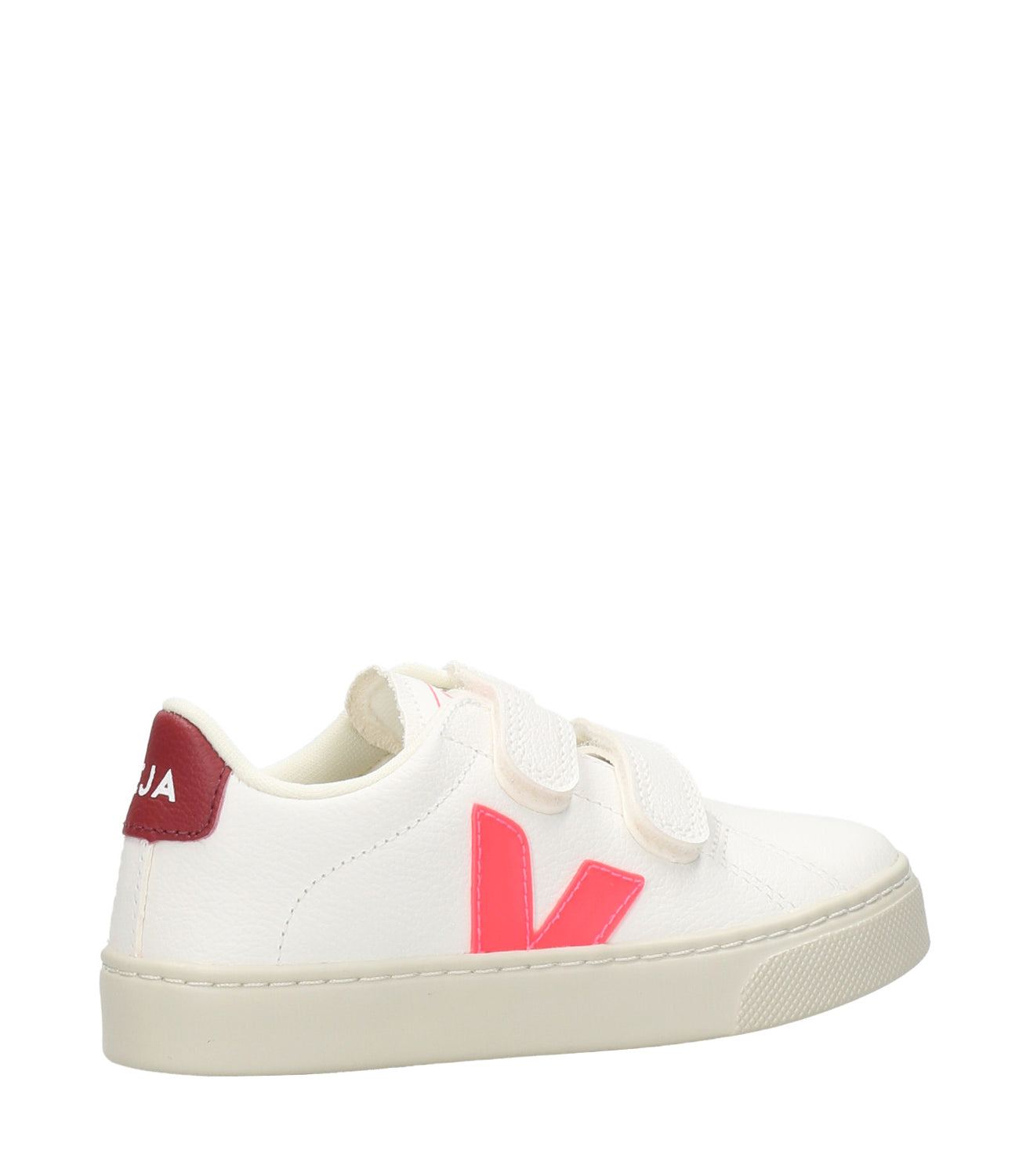 Veja Kids | Chromefree Sneakers White, Fluorescent Pink and Bordeaux