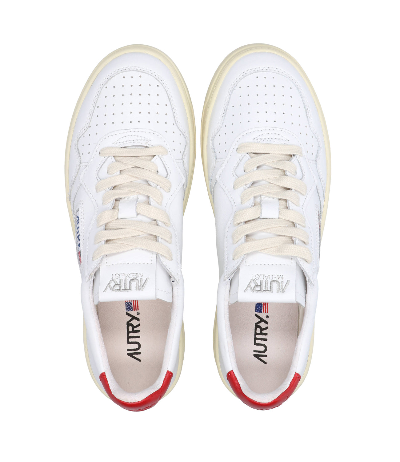 Autry | Red and White Sneakers