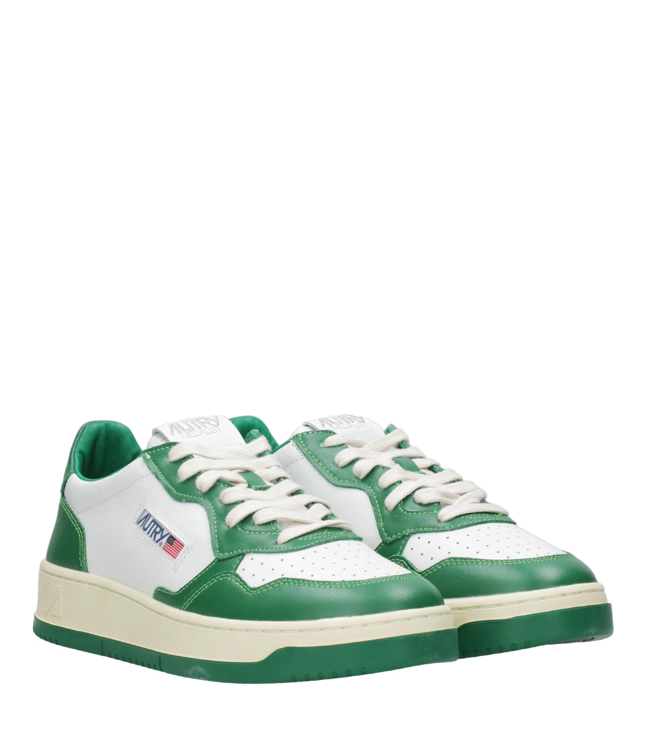 Autry | Medalist Low Sneakers White and Green