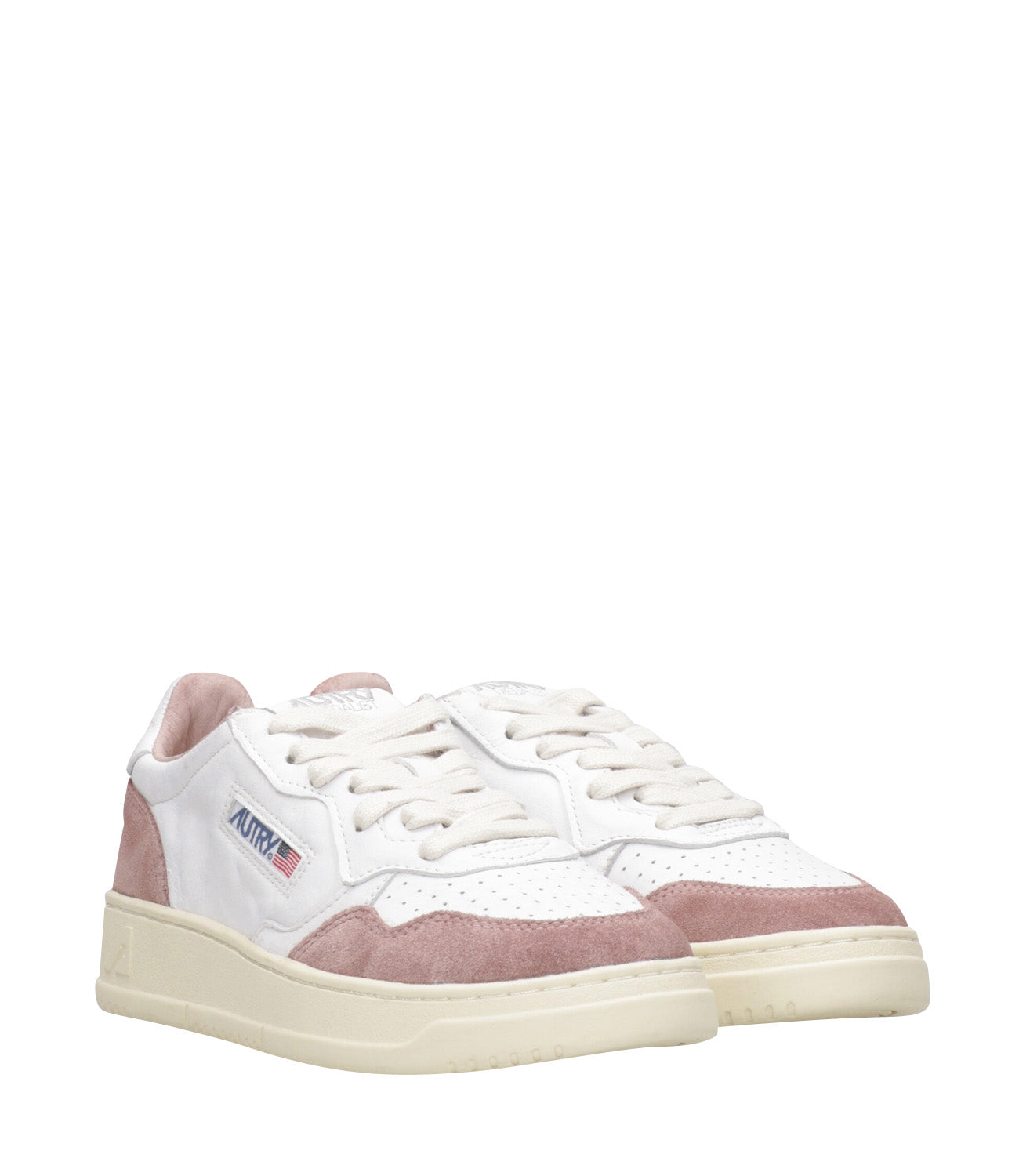 Autry | Medalist Low White and Pink Sneakers