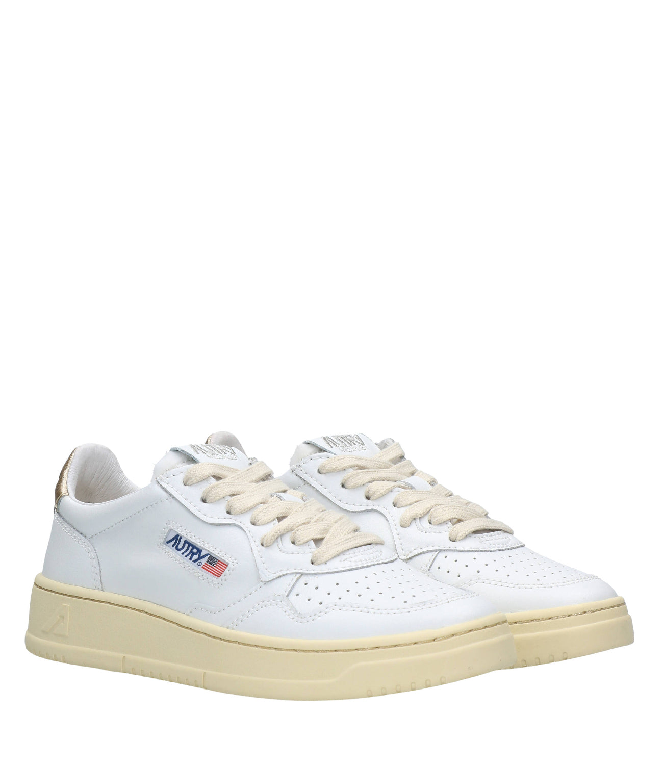 Autry | Sneakers Medalist Low Bianca e Oro