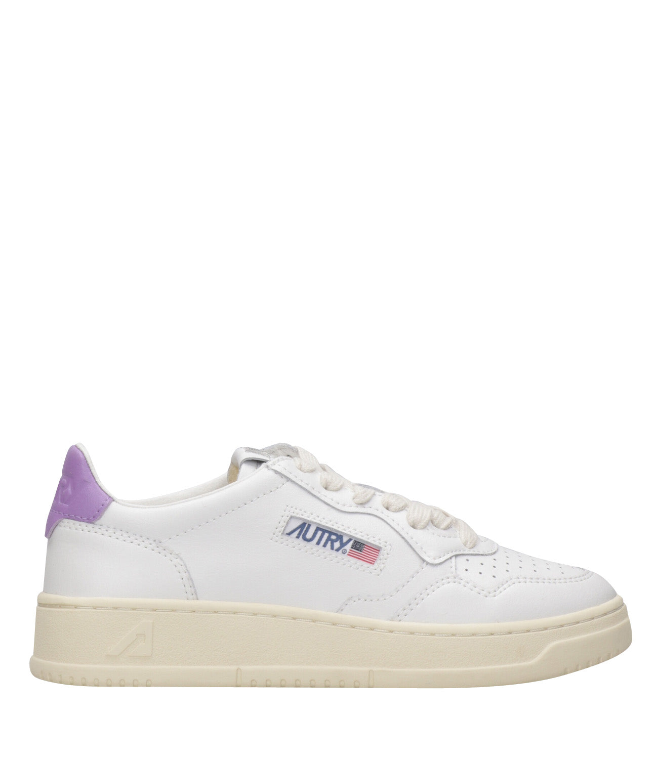 Autry | Medalist Low White and Lilac Sneakers